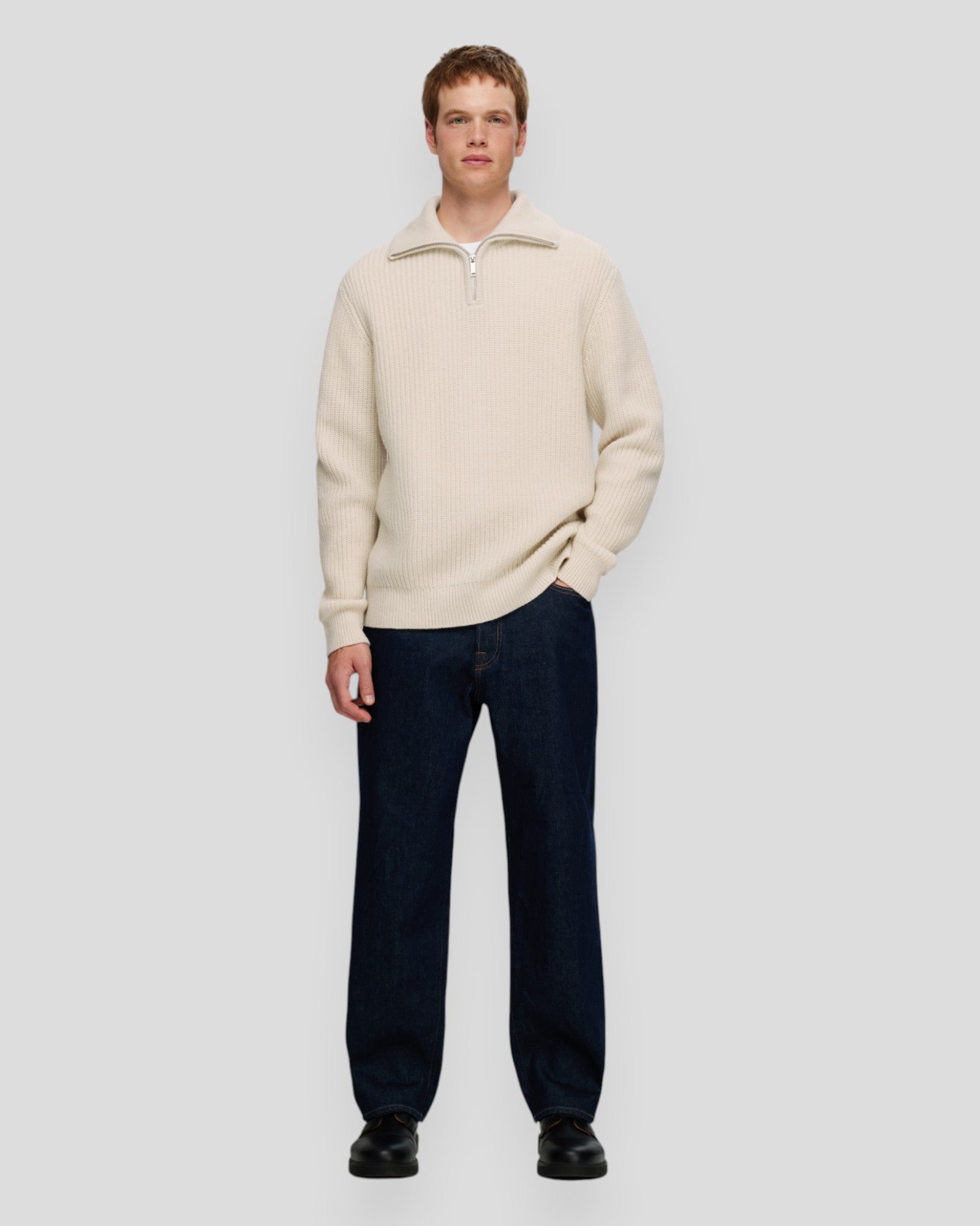 Land LS Knit Half Zip - Tofu