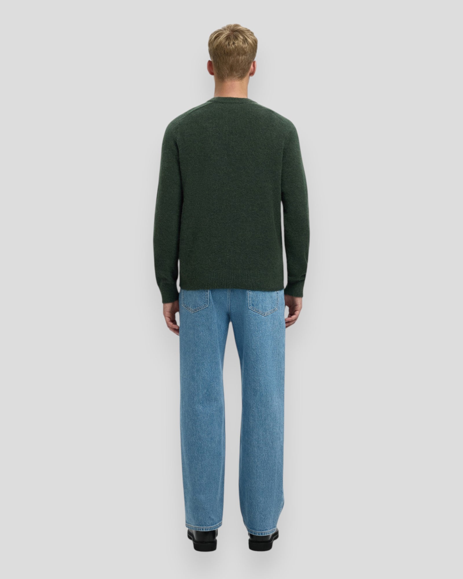 Rai LS Knit Crew Neck - Deep Forest