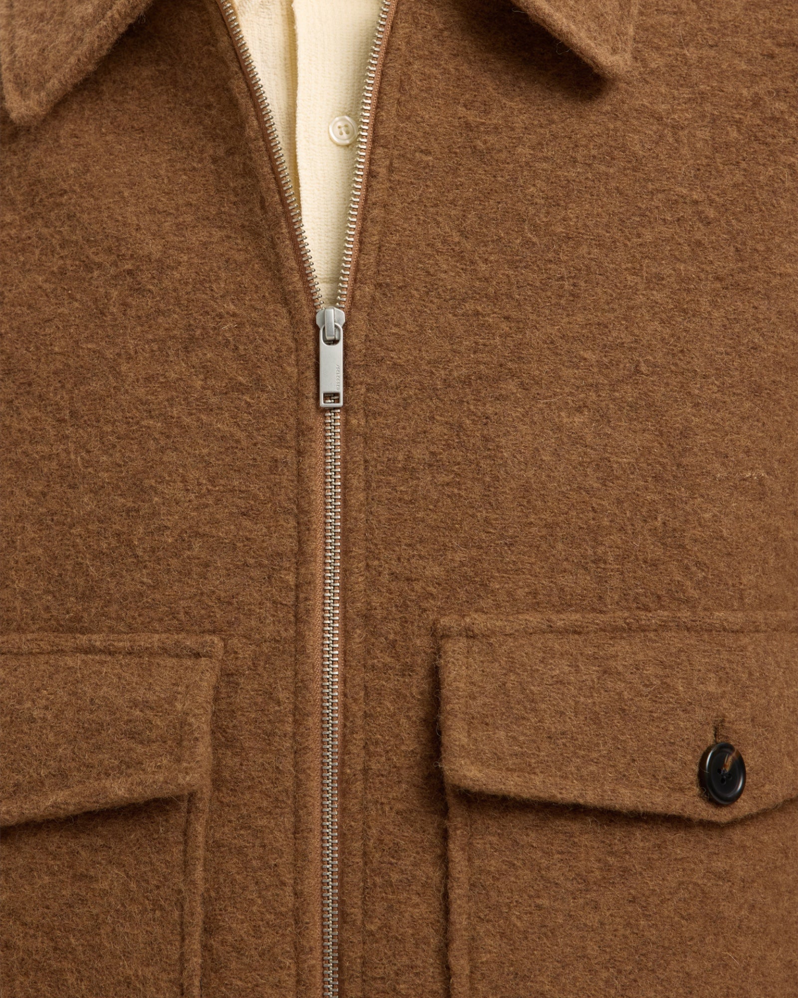 Jakob Wool Blend Jacket - Chipmunk