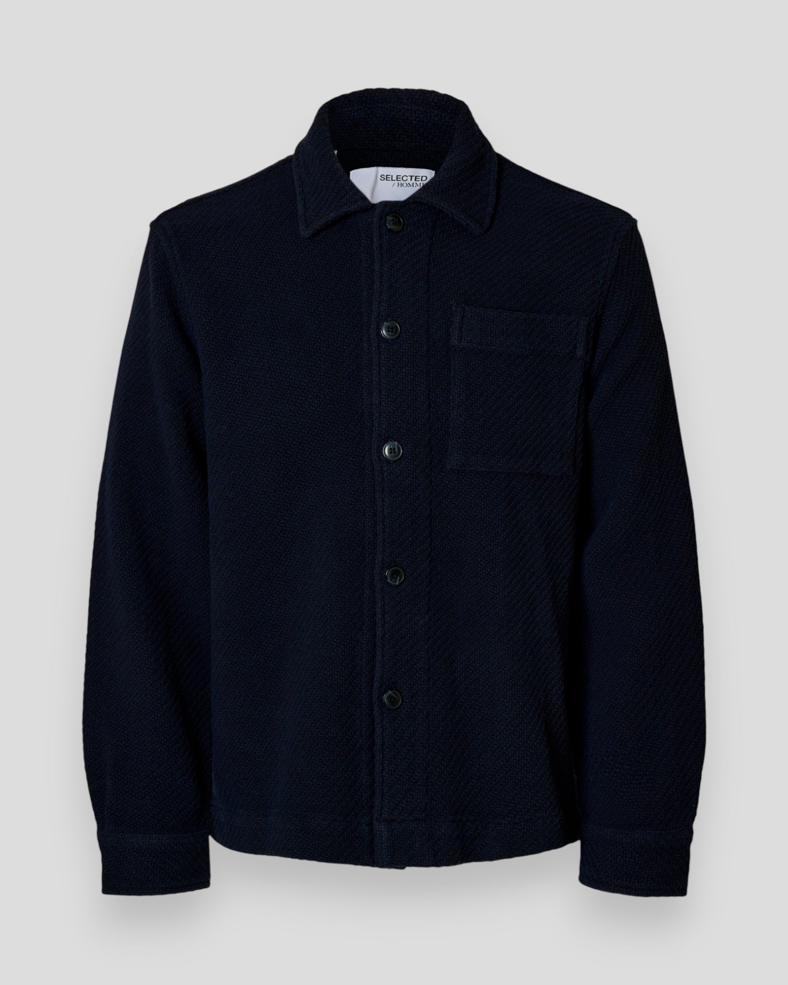 Regular Fred Structured Overshirt - Sky Captain
