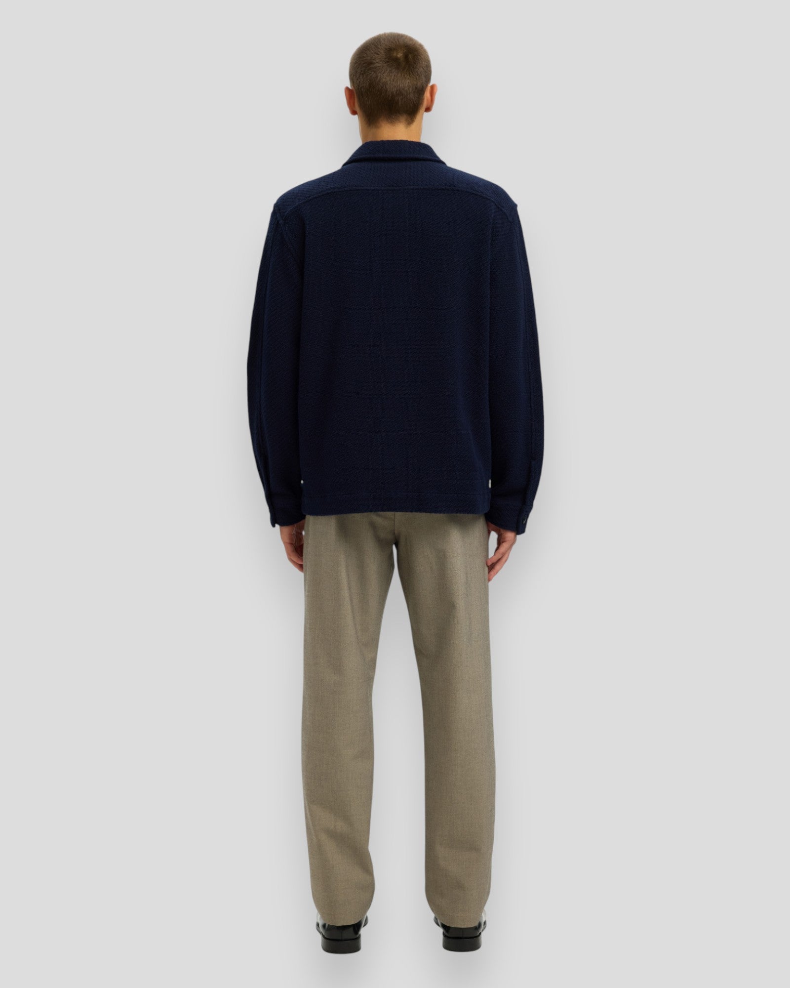 Regular Fred Structured Overshirt - Sky Captain