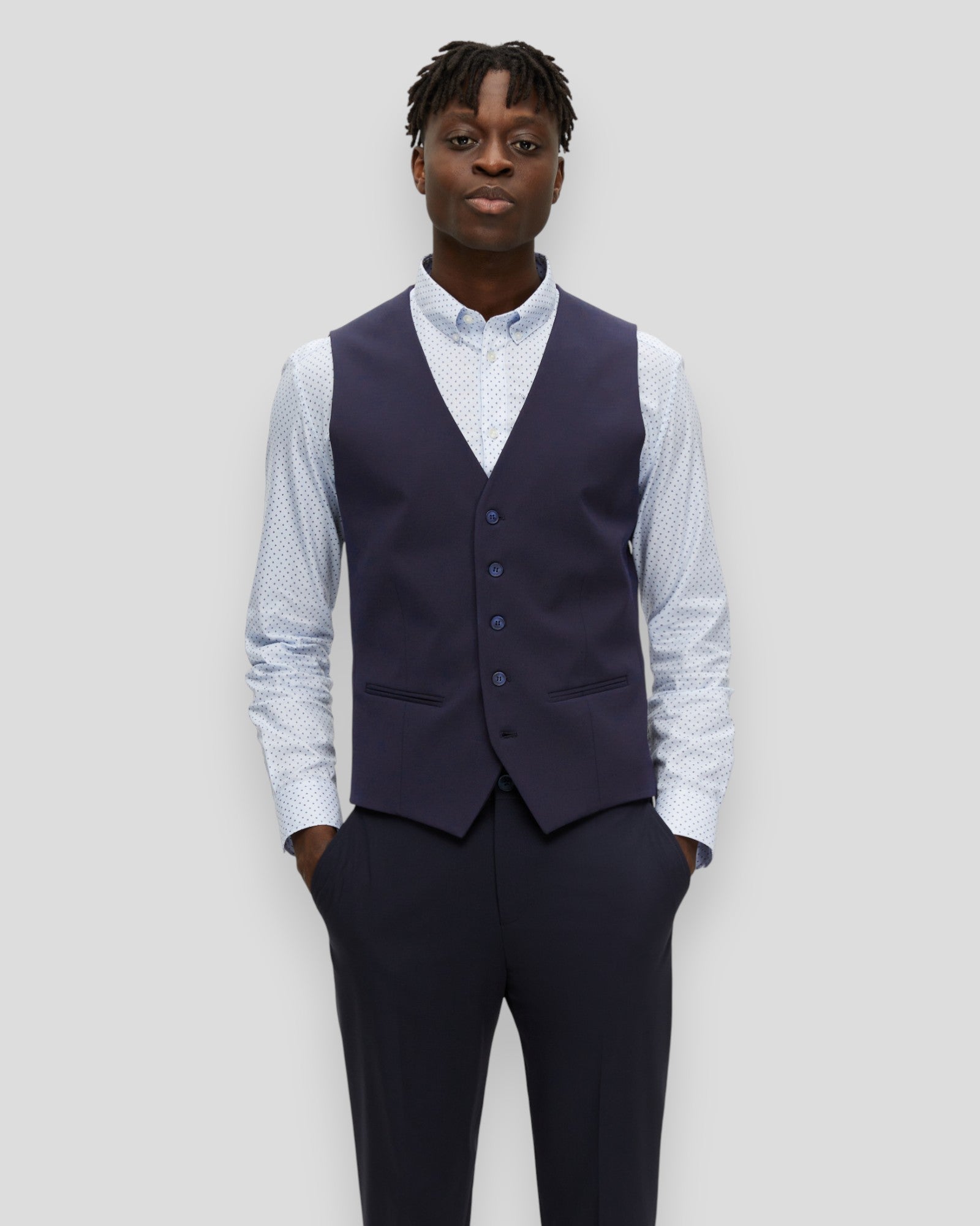 Slim Liam Waistcoat Flex - Navy Blazer