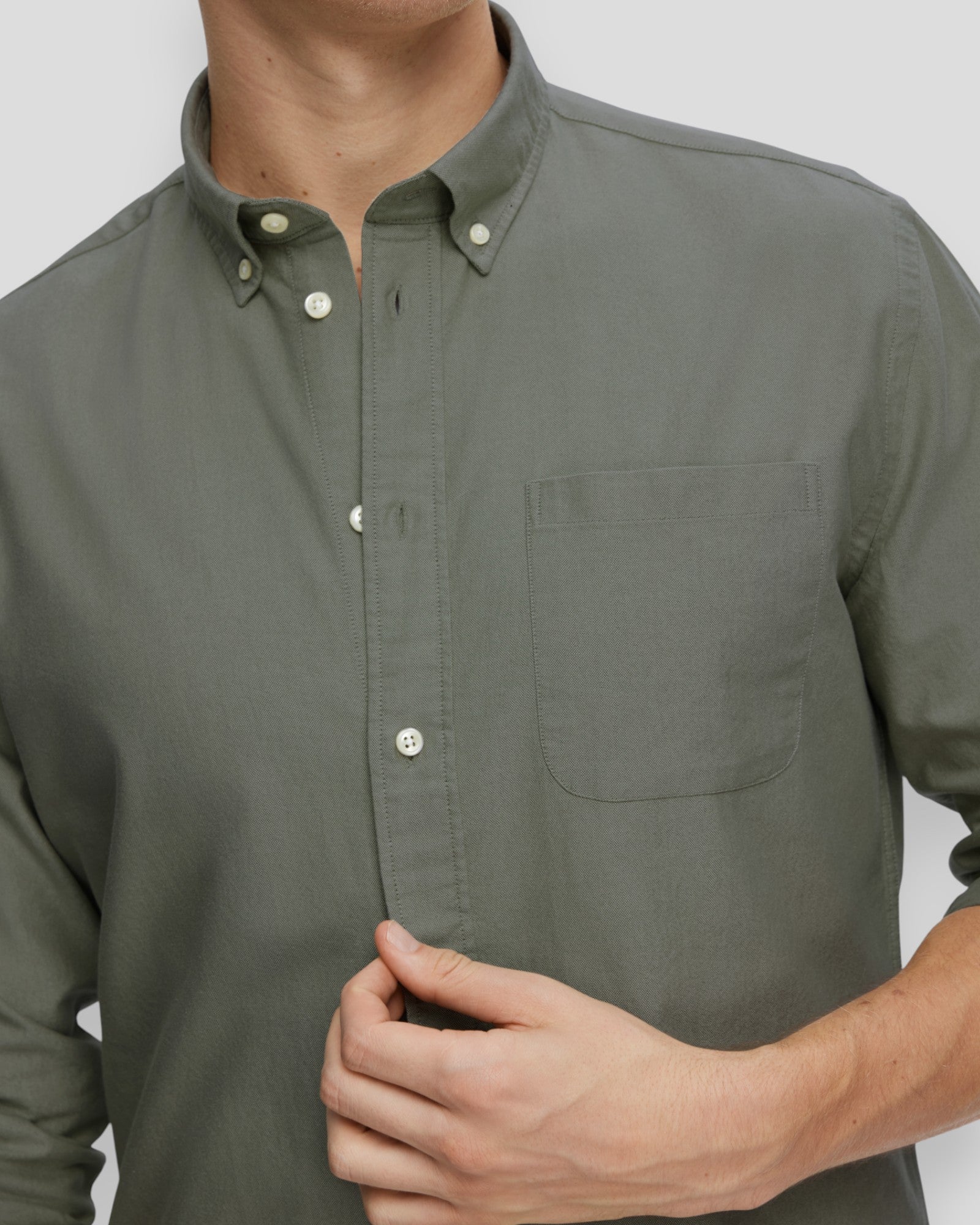 Regular Cole Rick-Ox Shirt LS - Vetiver