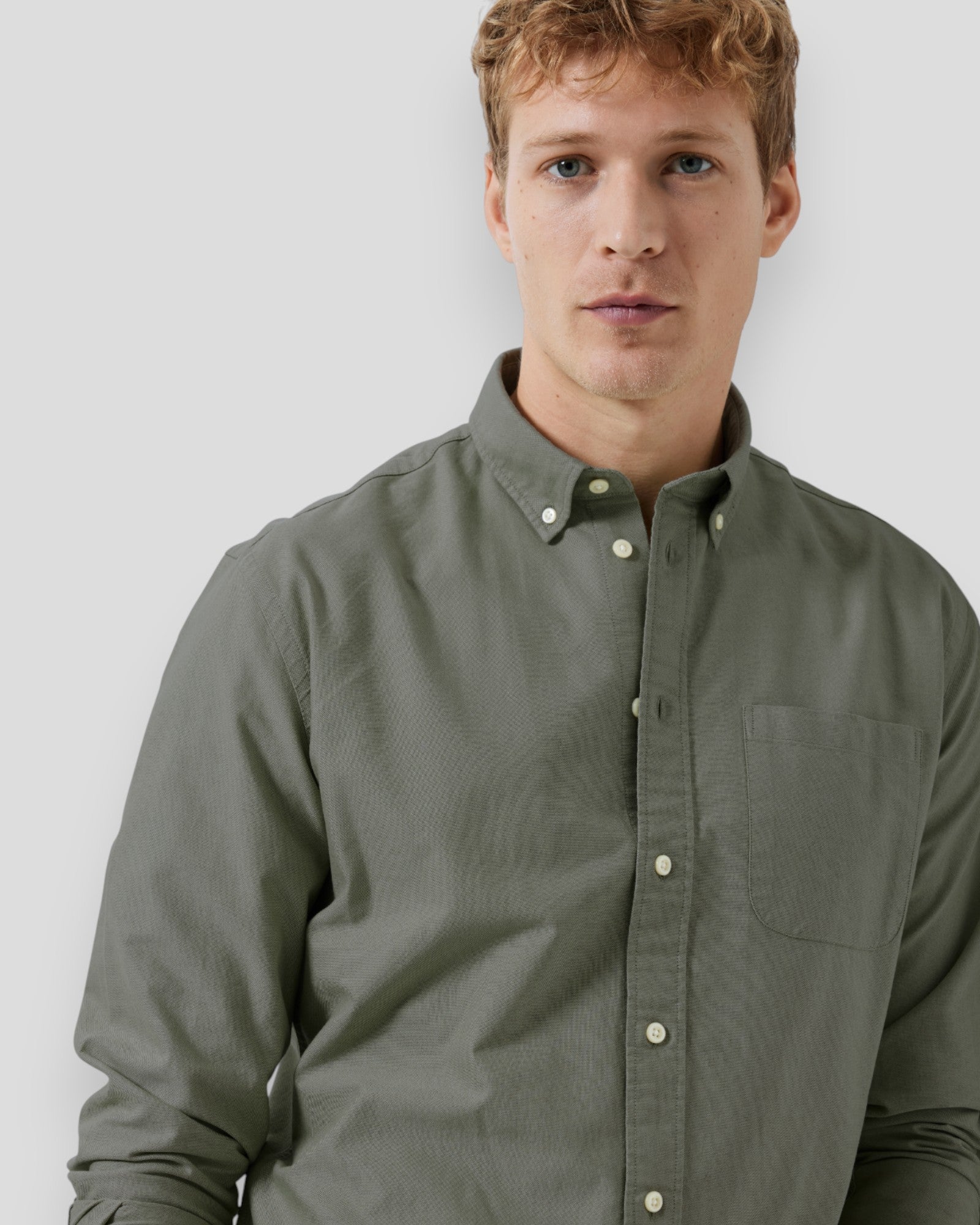Regular Cole Rick-Ox Shirt LS - Vetiver