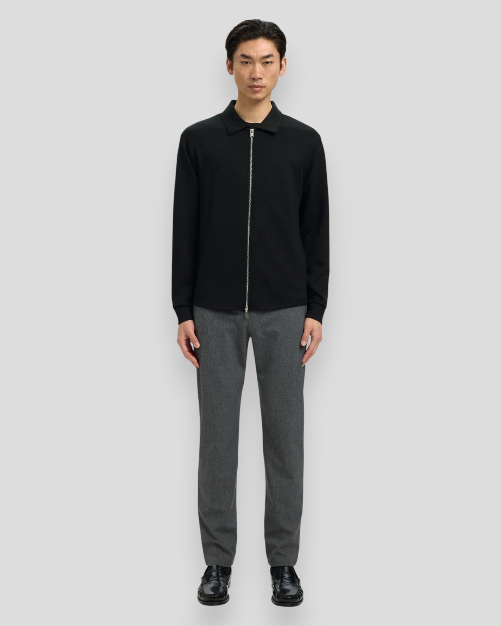 Emanuel Soft Full Zip Sweat - Black