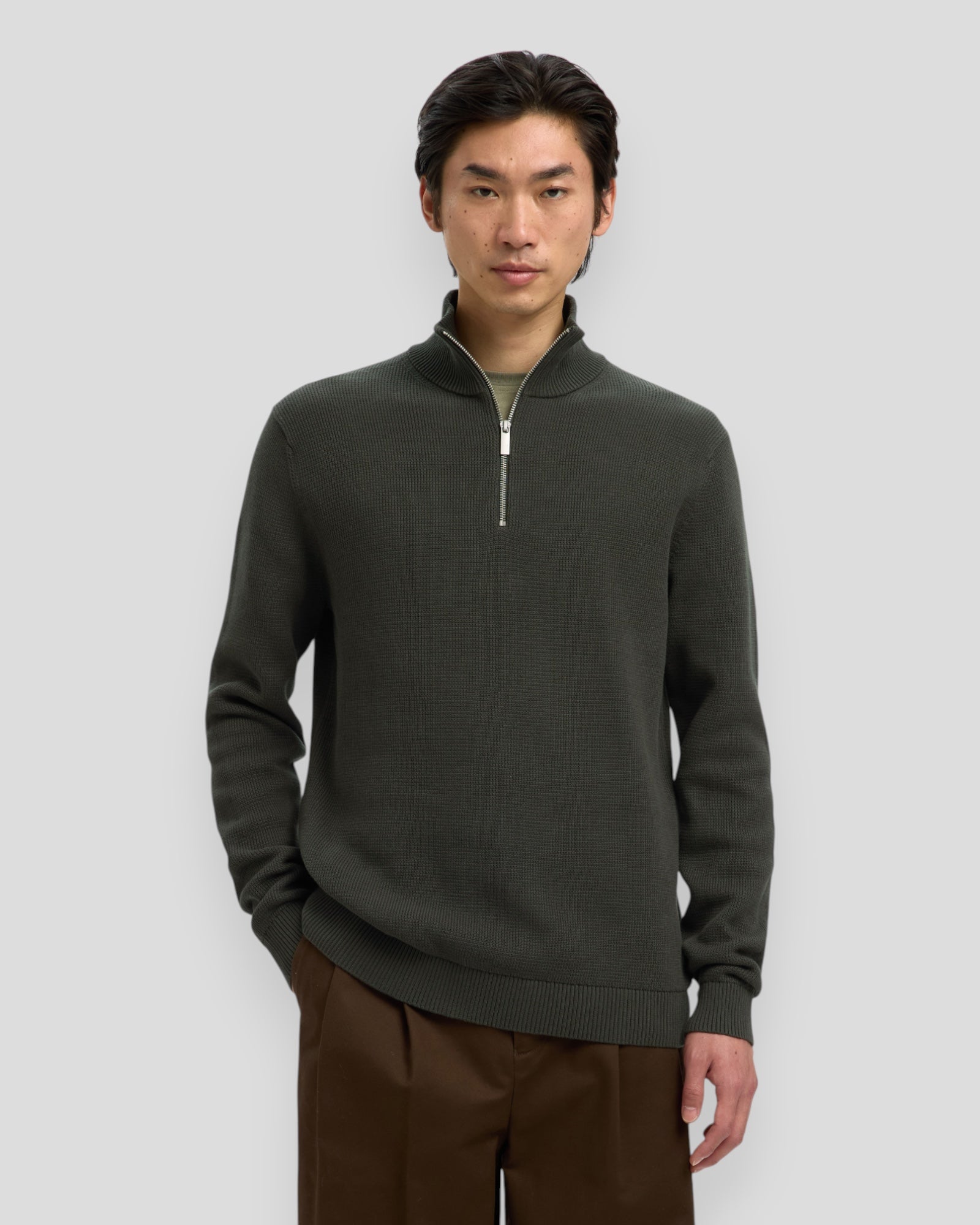 Dane Kint Structure Half Zip - Deep Forest