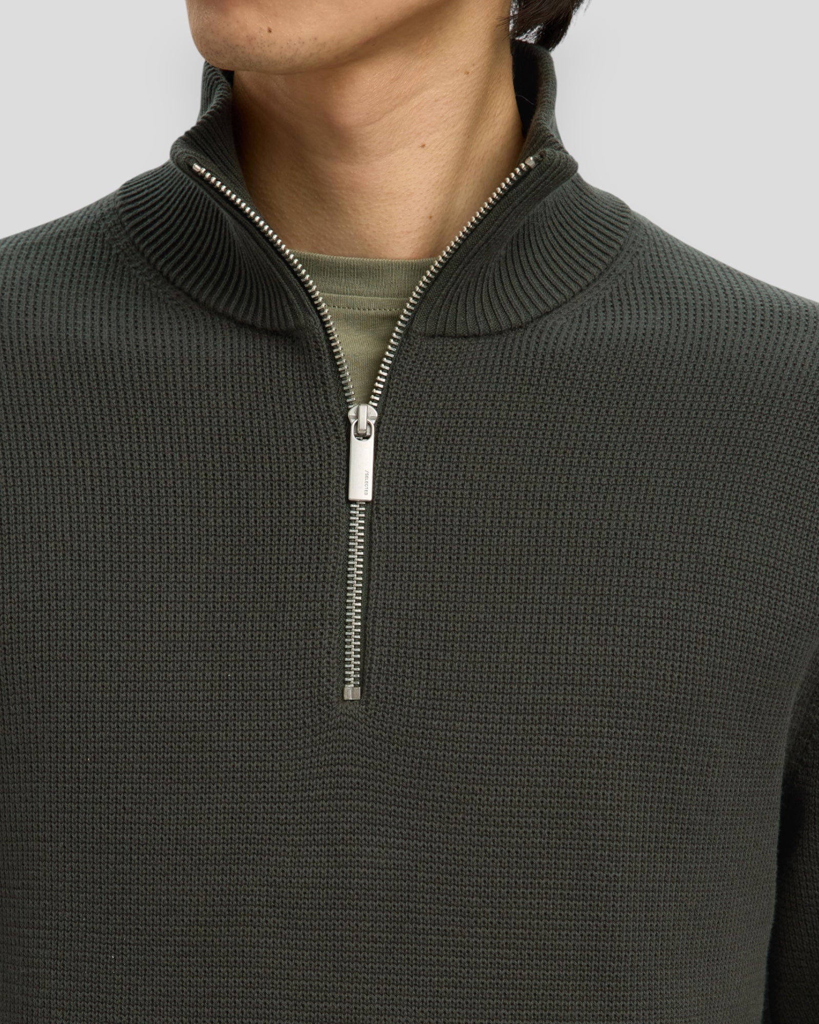 Dane Kint Structure Half Zip - Deep Forest
