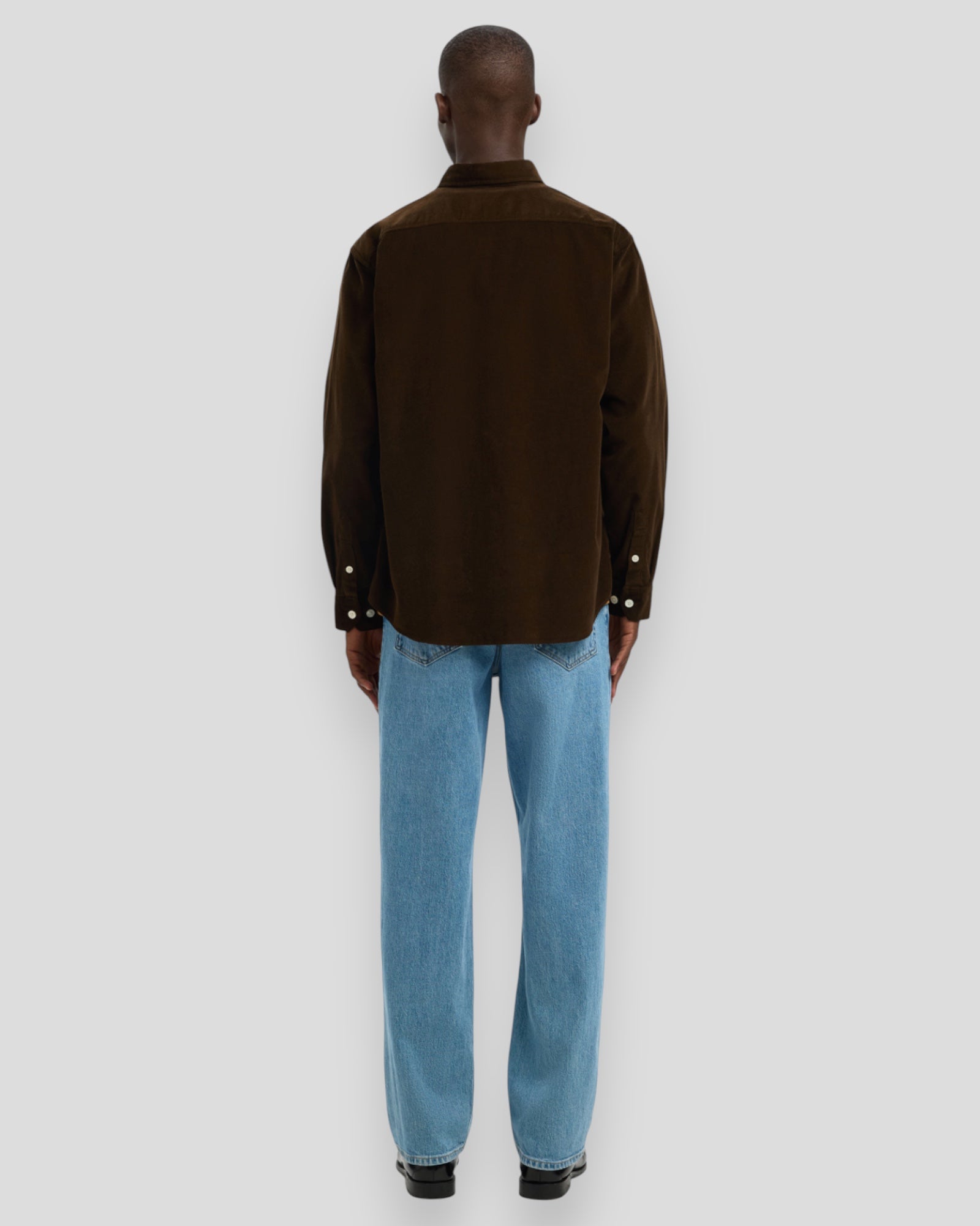 Regular Danni Cord BD LS Shirt - Demitasse