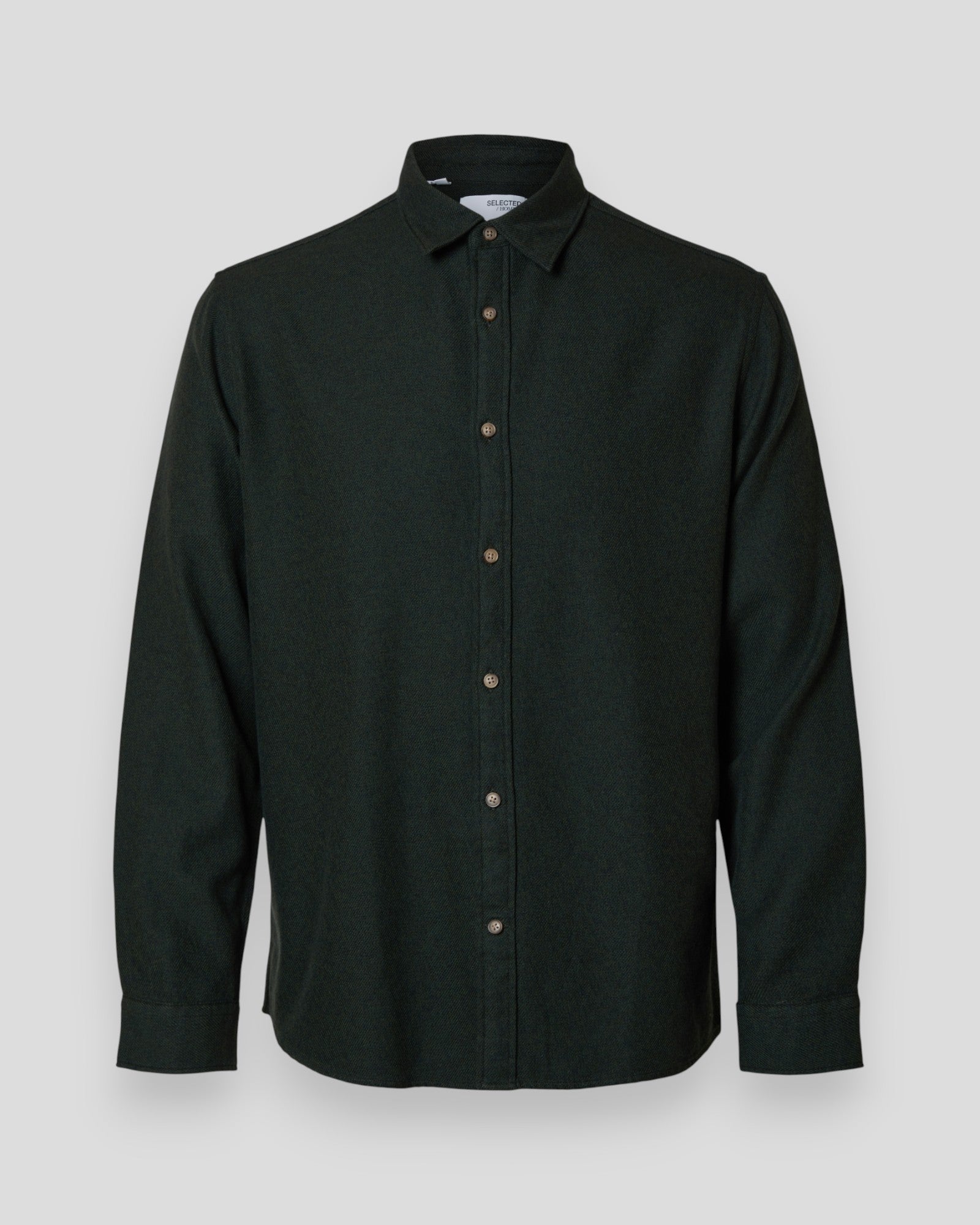 Regular Noah Brushed Twist Shirt LS - Forest Night/Twisted