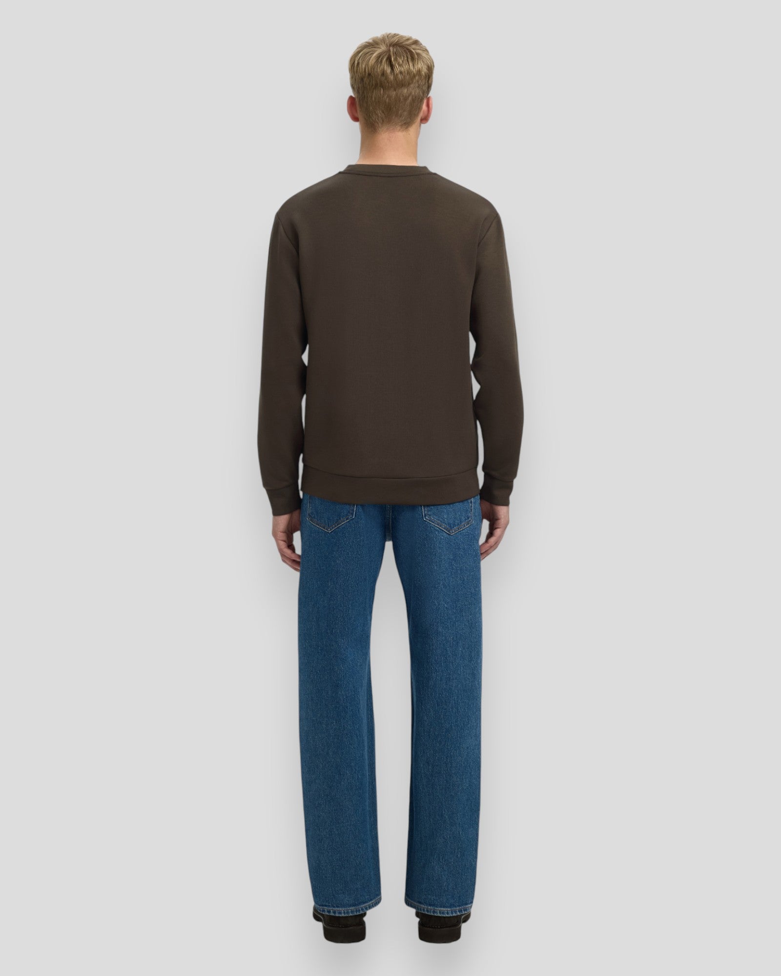 Emanuel Soft Crew Neck Sweat - Demitasse