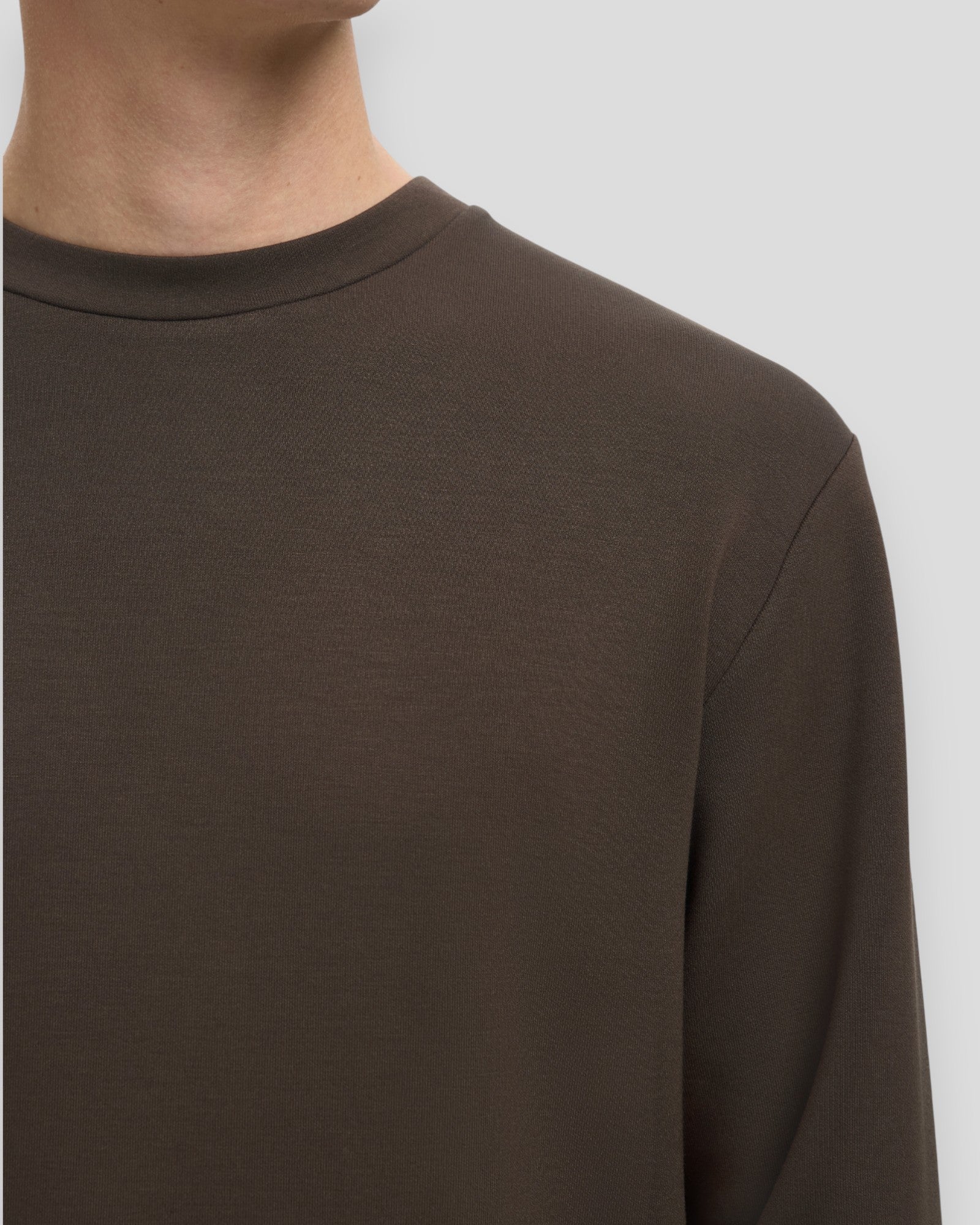 Emanuel Soft Crew Neck Sweat - Demitasse