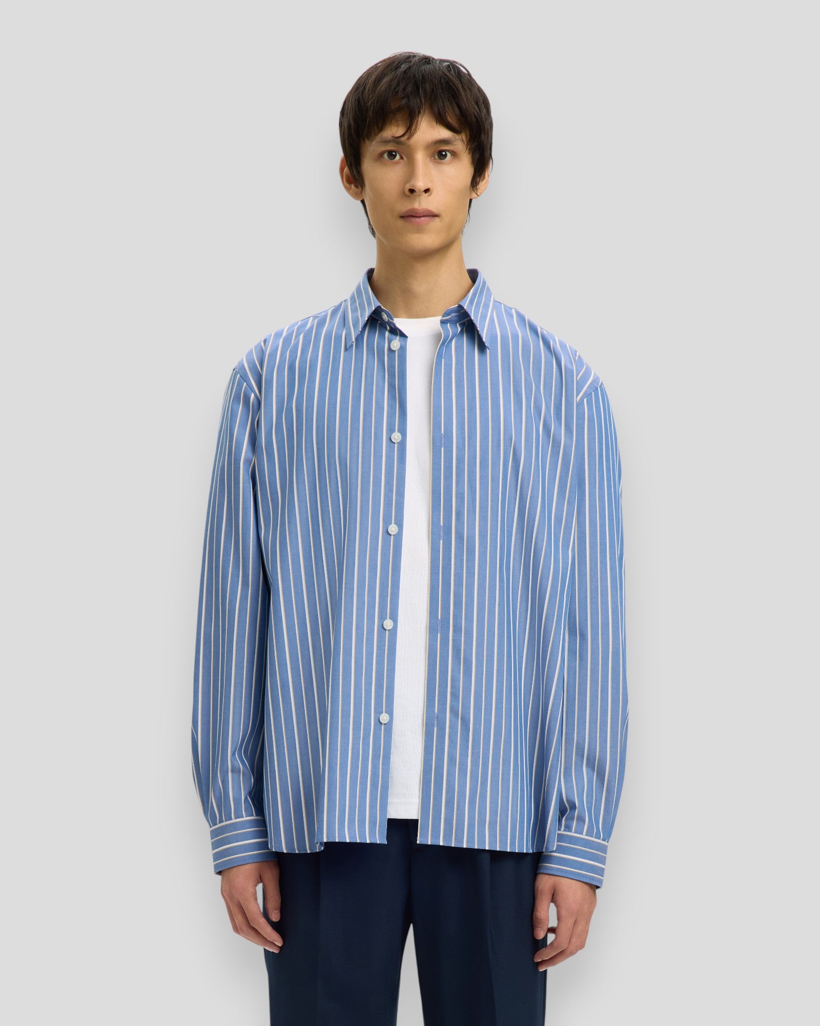 Ben Stripe Shirt - Medieval Blue Stripes