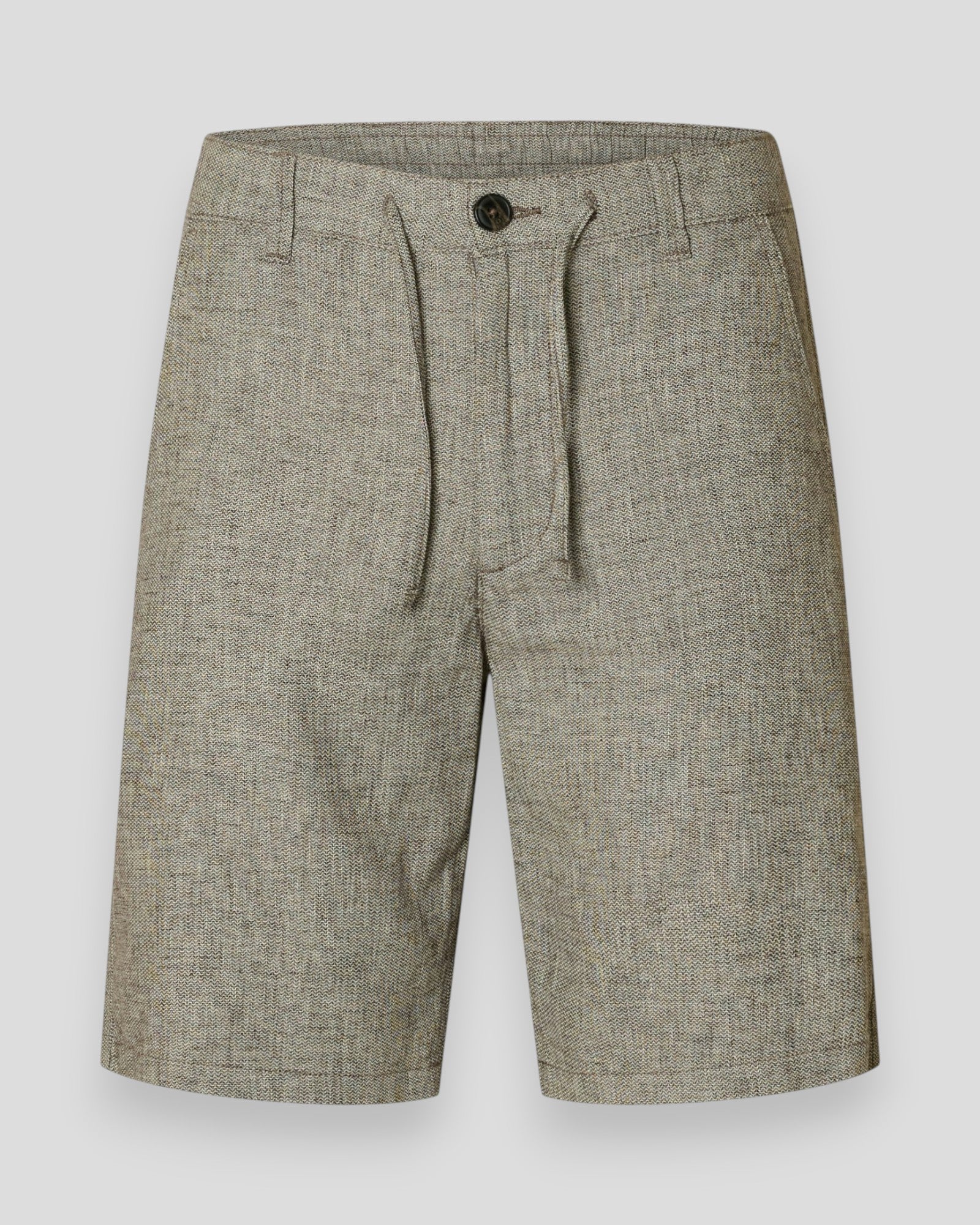Selected Regular Brody Linen Shorts i oatmeal med afslappet pasform, perfekte til sommer og varme dage.