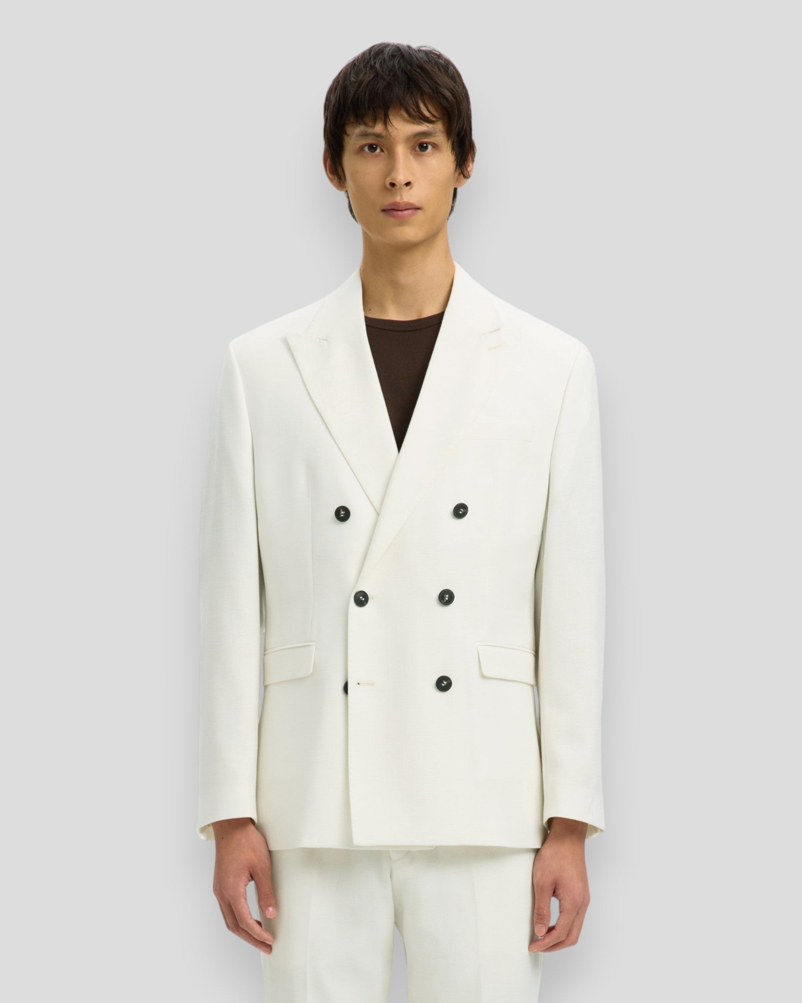 Regular Beck Wool Blend DB Blazer - Egret