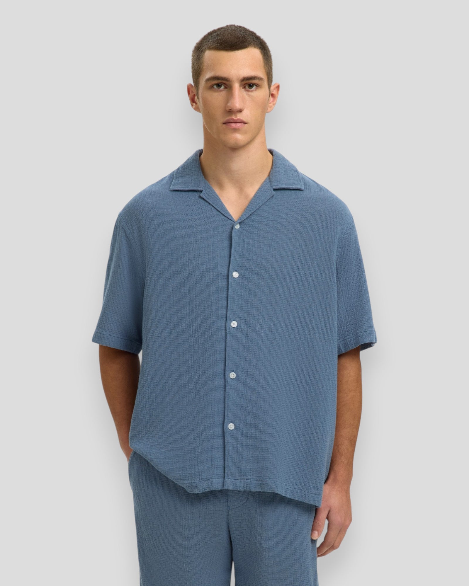 Relax Cal SS Shirt Resort - Blue Mirage