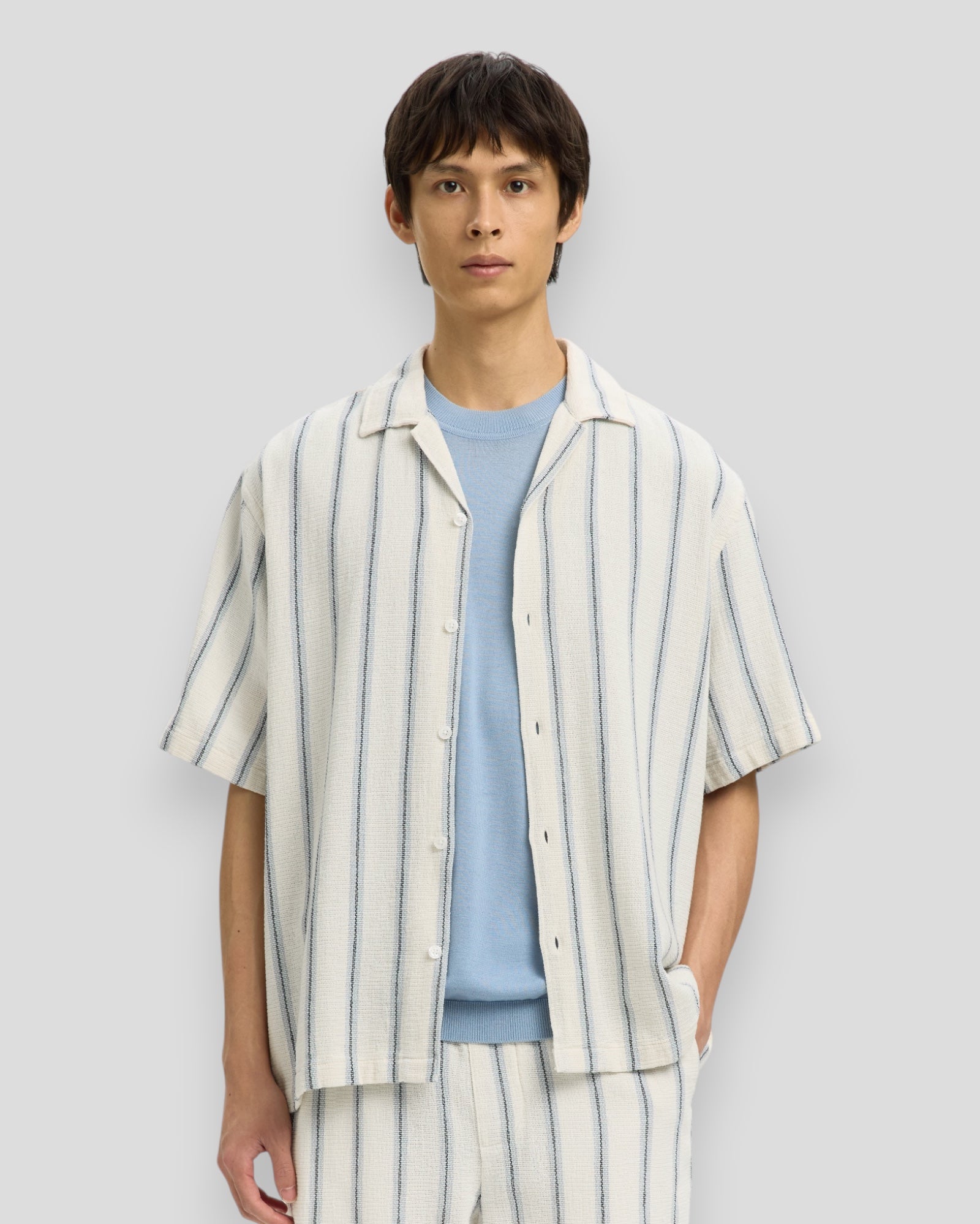 Relax Cal SS Shirt Resort - Egret/Skyway