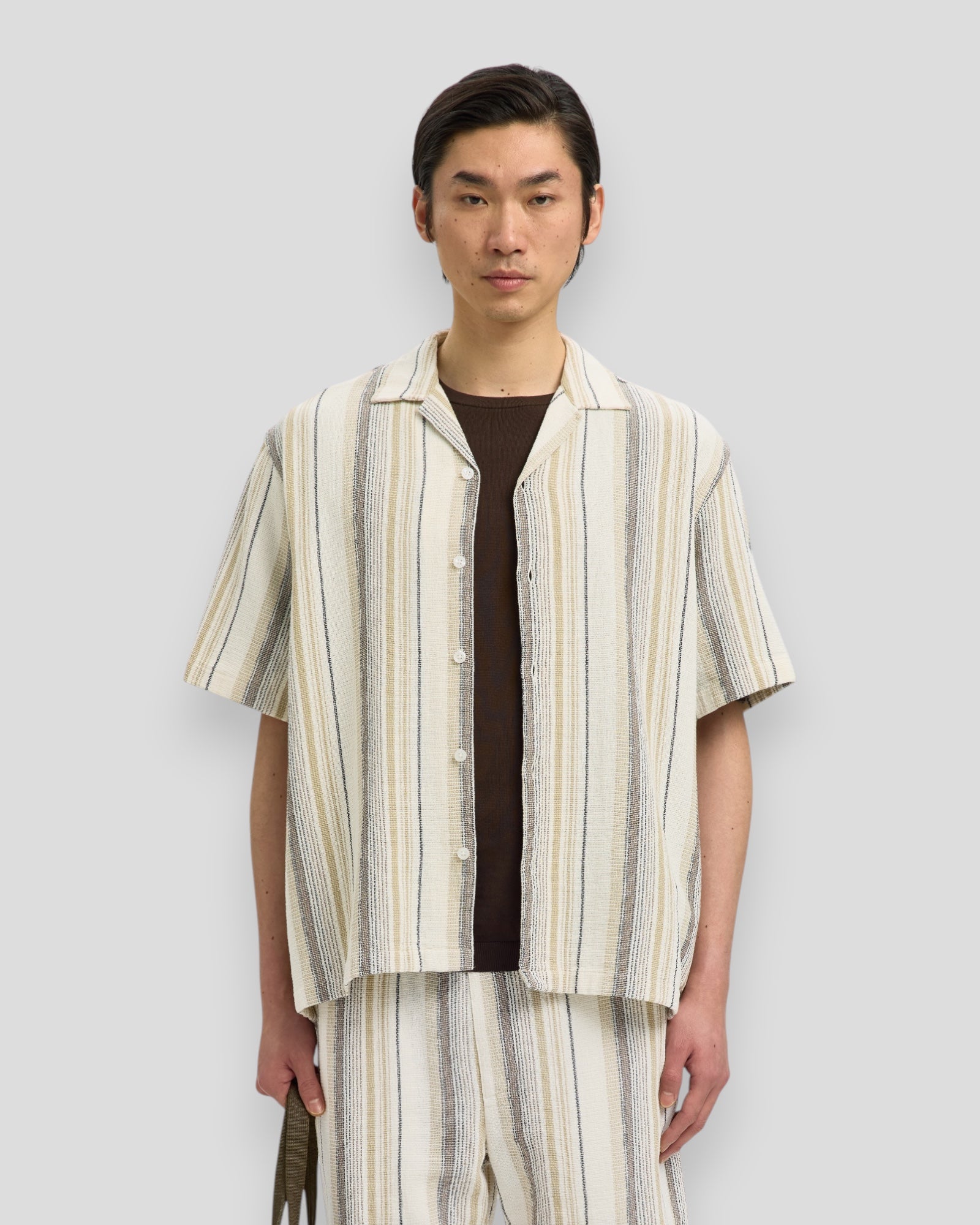 Relax Cal SS Shirt Resort - Egret/Brown Multi