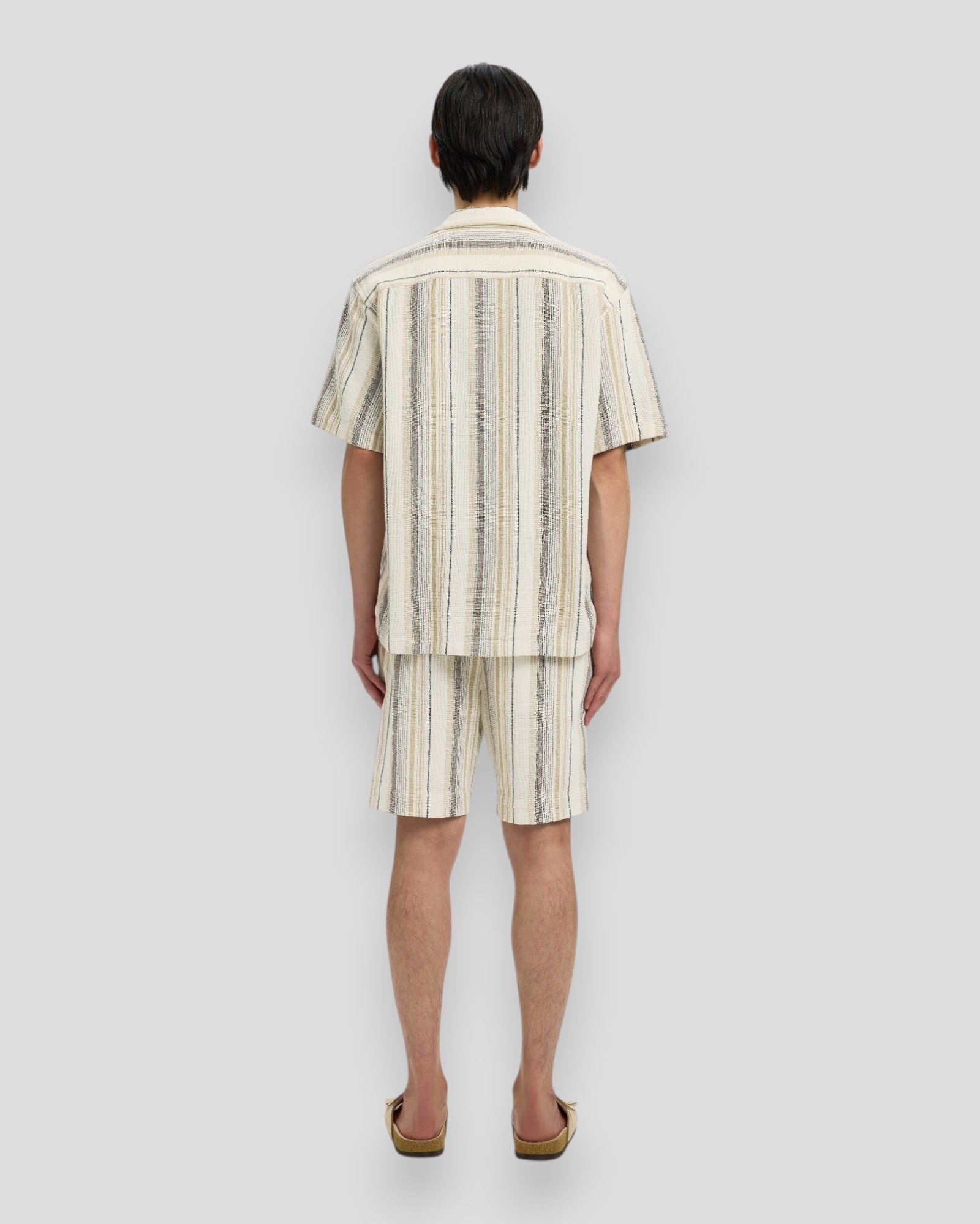 Relax Cal SS Shirt Resort - Egret/Brown Multi