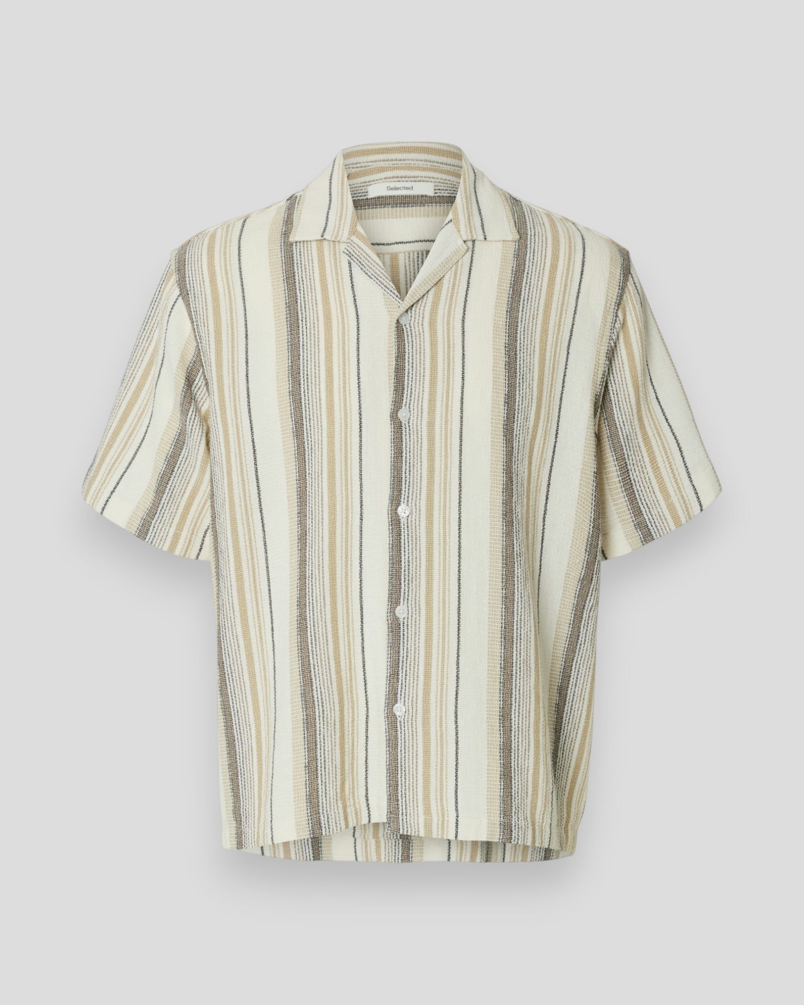Relax Cal SS Shirt Resort - Egret/Brown Multi