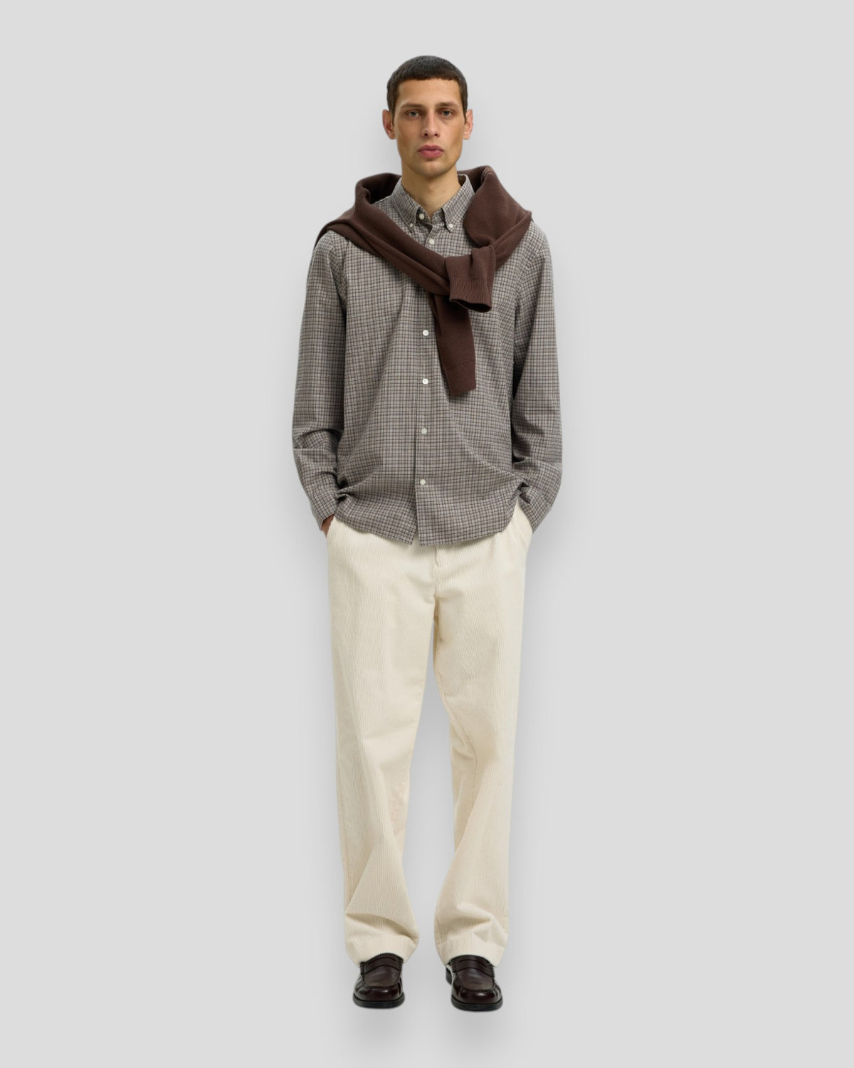Cole-Jay Regular Melange LS Shirt - Paloma Checks Multi
