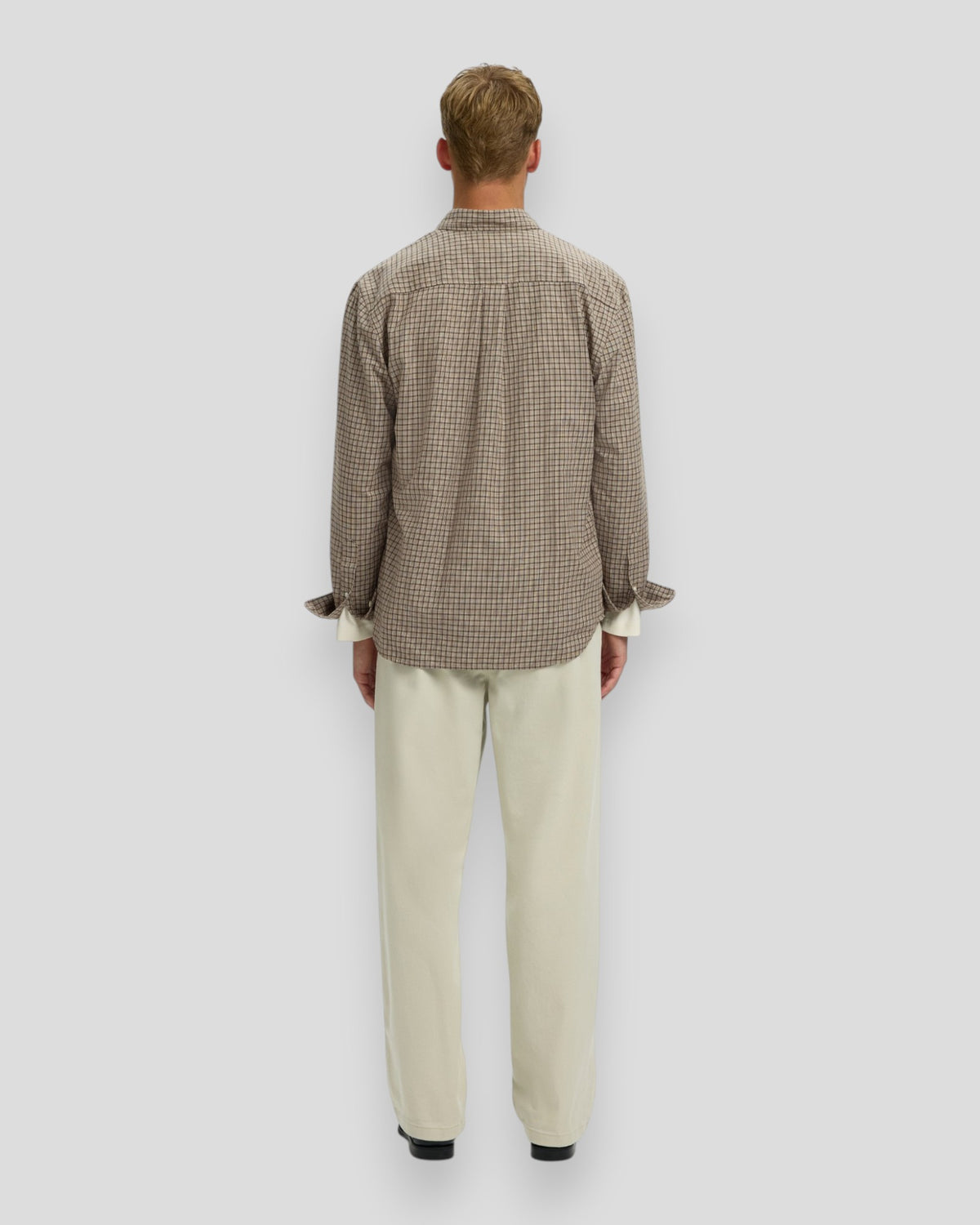 Cole-Jay Regular Melange LS Shirt - Chocolate Chip Checks