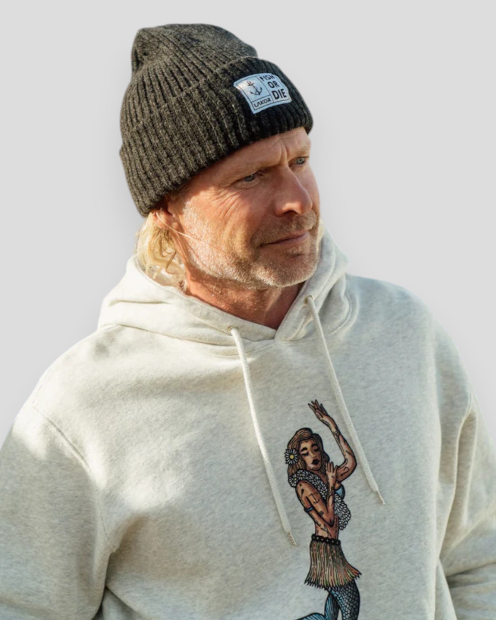 Fish or Die Beanie - Dark Brown