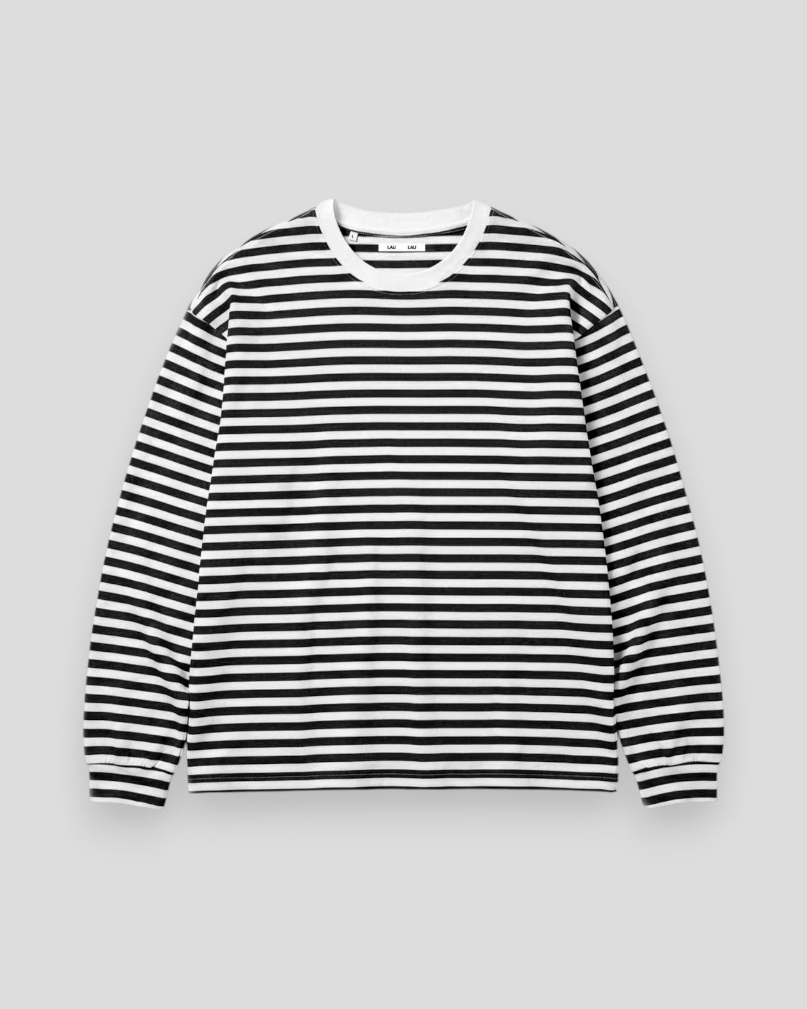 Patch Long Sleeve Tee - Black/White