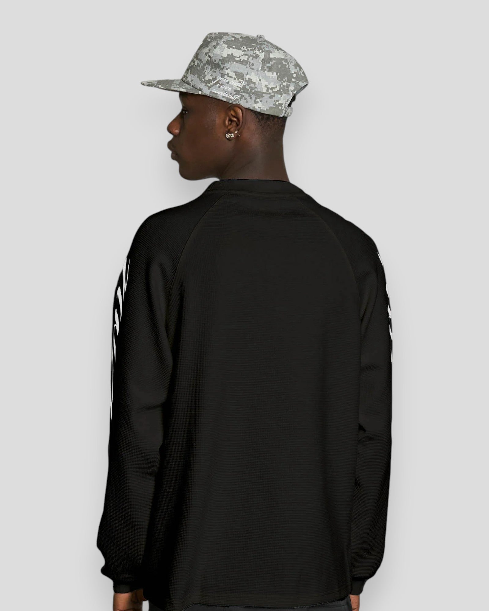 Loop Waffle Long Sleeve - Black