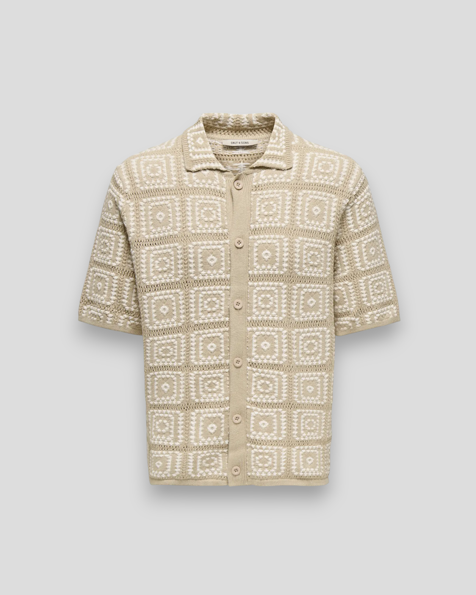 Bart Relaxed 5 SS Shirt Knit - Silver Lining/Egret