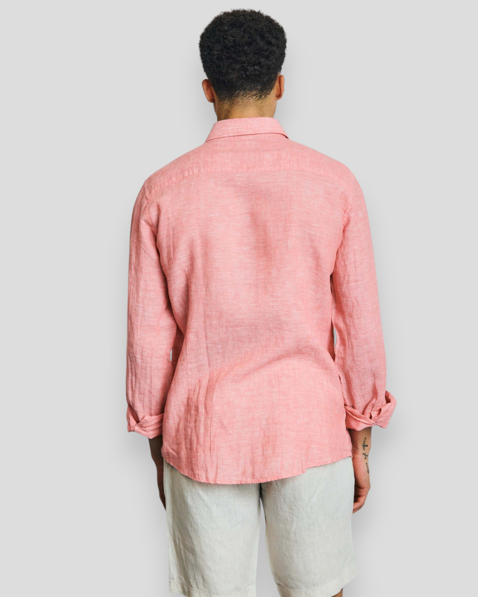 Antonelli Casual Modern Fit hørskjorte fra Bruun & Stengade i lyserød – komfortabel og stilfuld, ideel til varme dage.