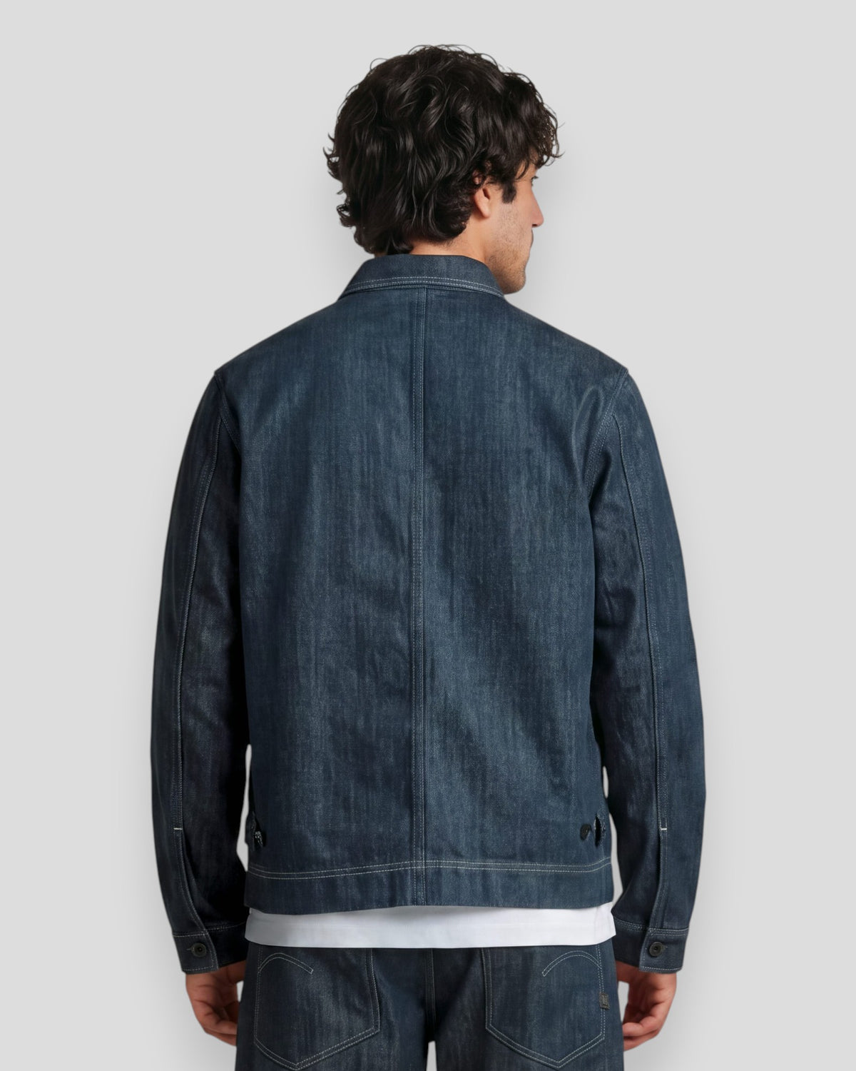 Boxy Clean Overshirt - Neo Raw Denim