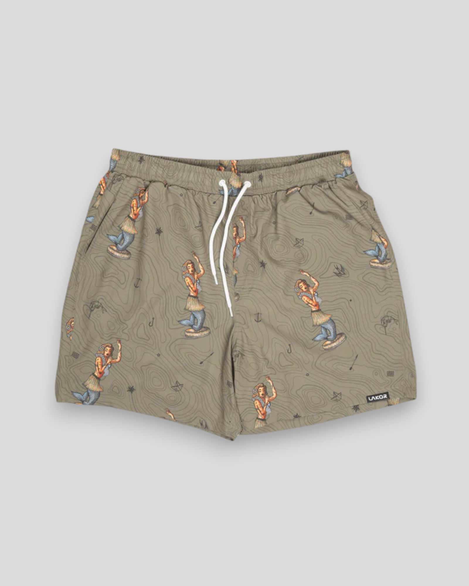 Dashboard Hula Swim Shorts - Deep Lichen Green