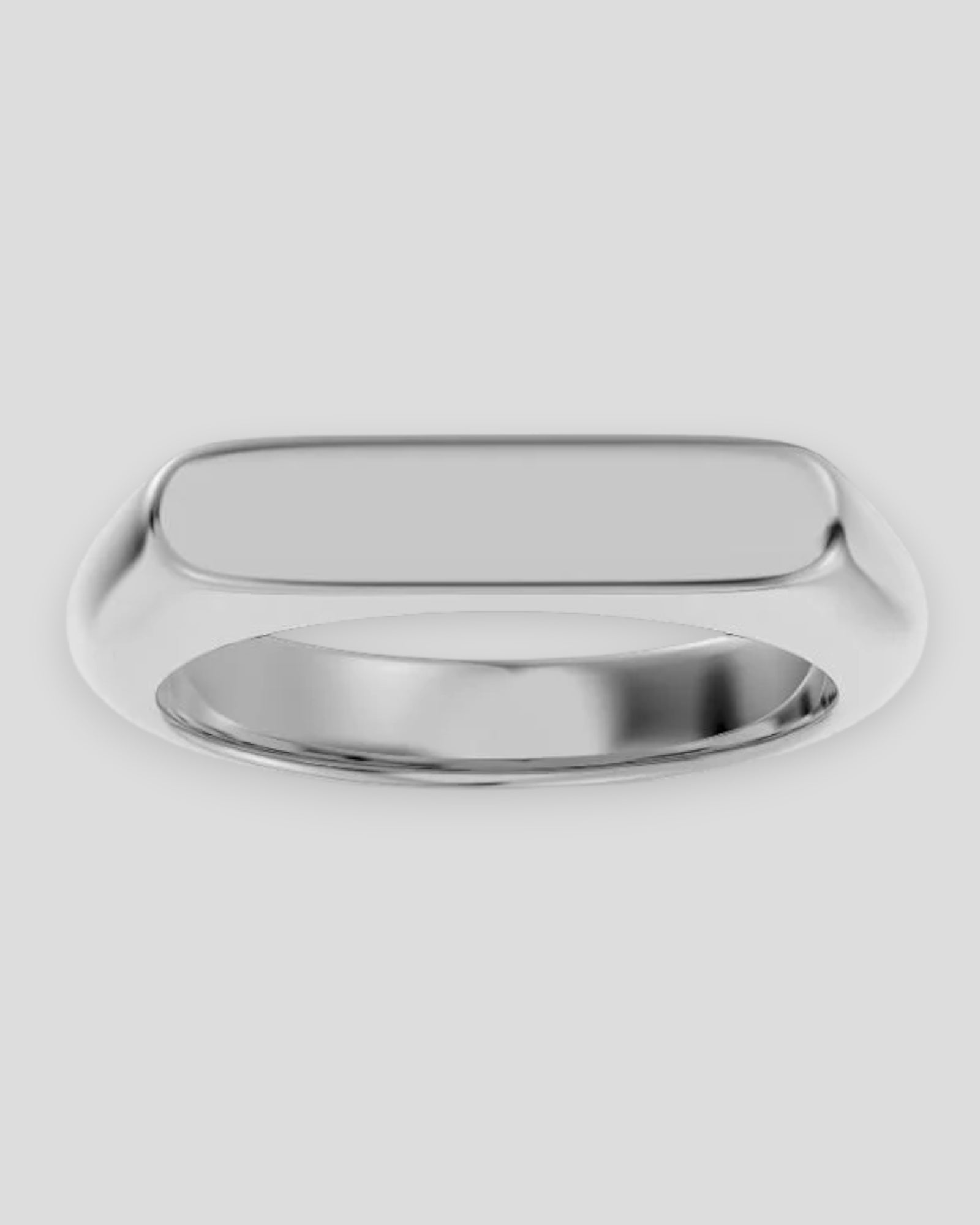 Steel Charlie Signet Ring for men by Edblad, featuring a sleek design with a polished finish and bold signet style.