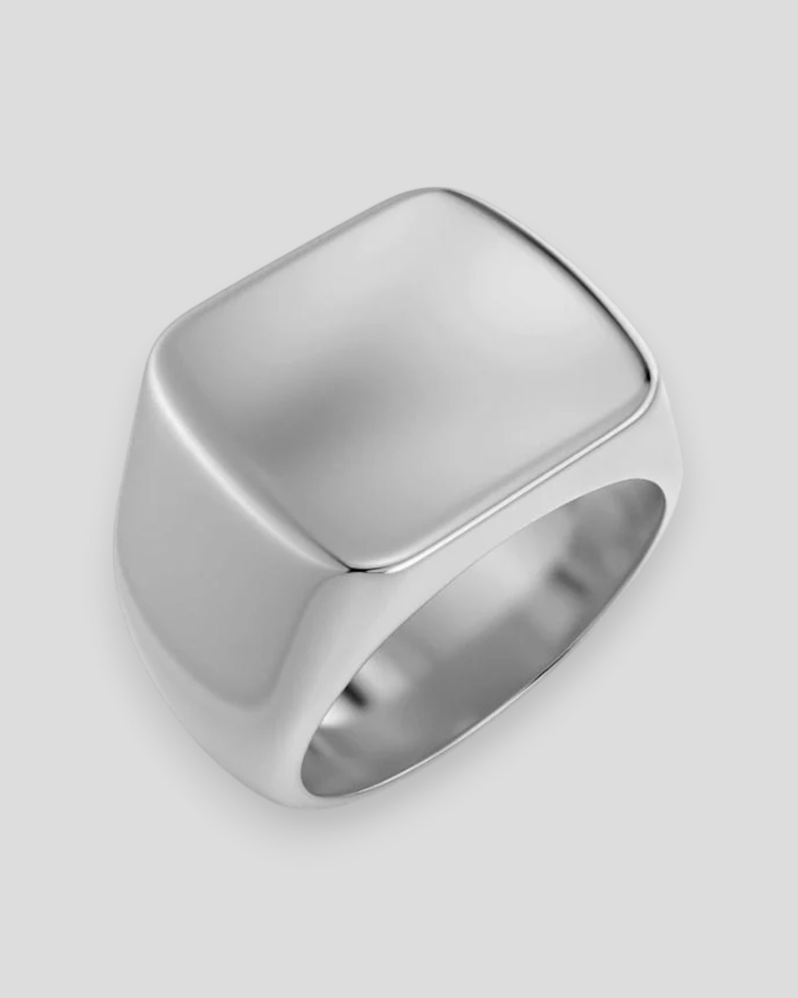 Steel Ellis Signet Ring for men by Edblad, featuring a sleek, minimalist design and bold metal band.