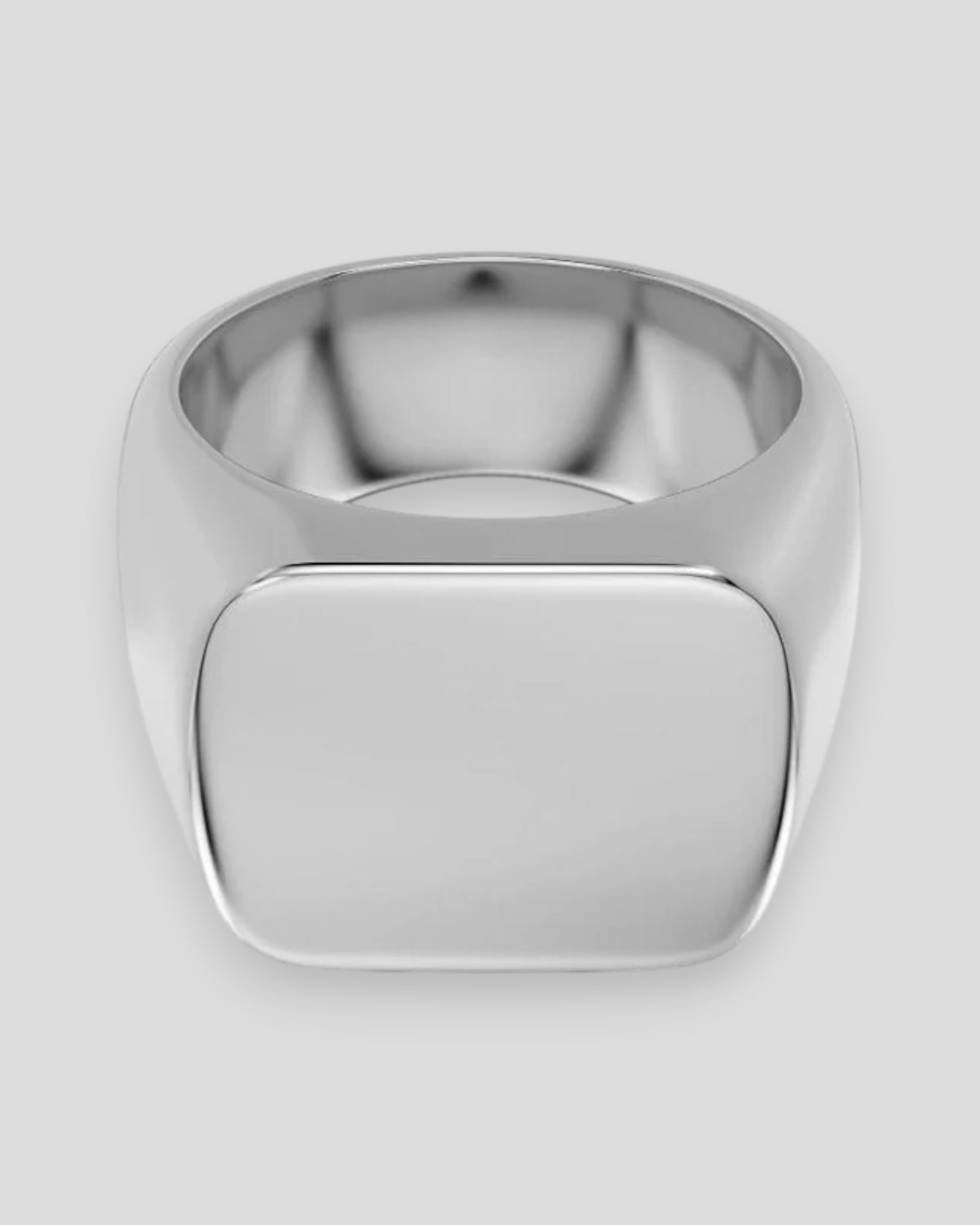 Steel Ellis Signet Ring for men by Edblad, featuring a sleek, polished design with a smooth band and subtle branding.