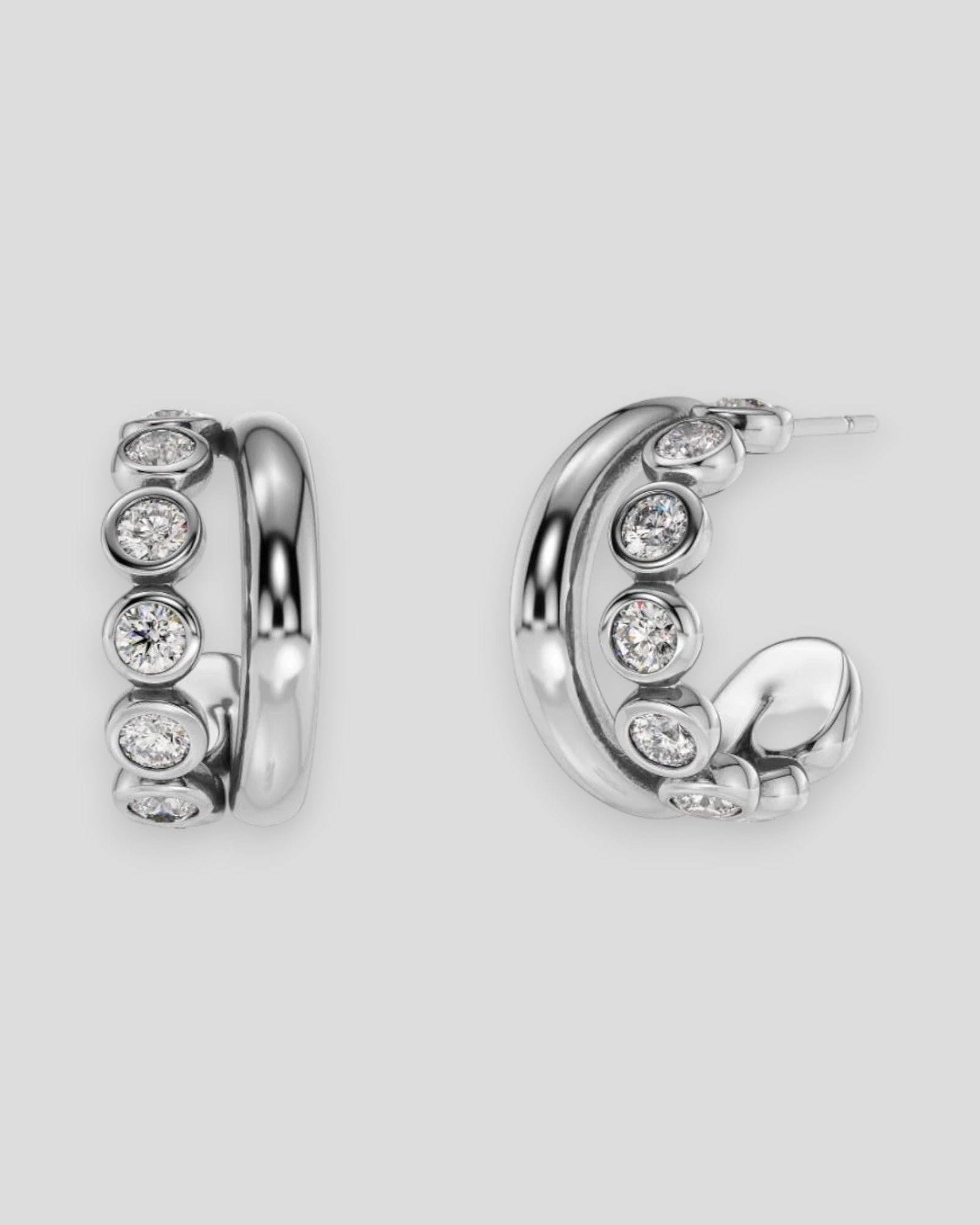 Store øreringe til kvinder i stort sølvdesign med Edblad Grace Hoops Large - Silver.