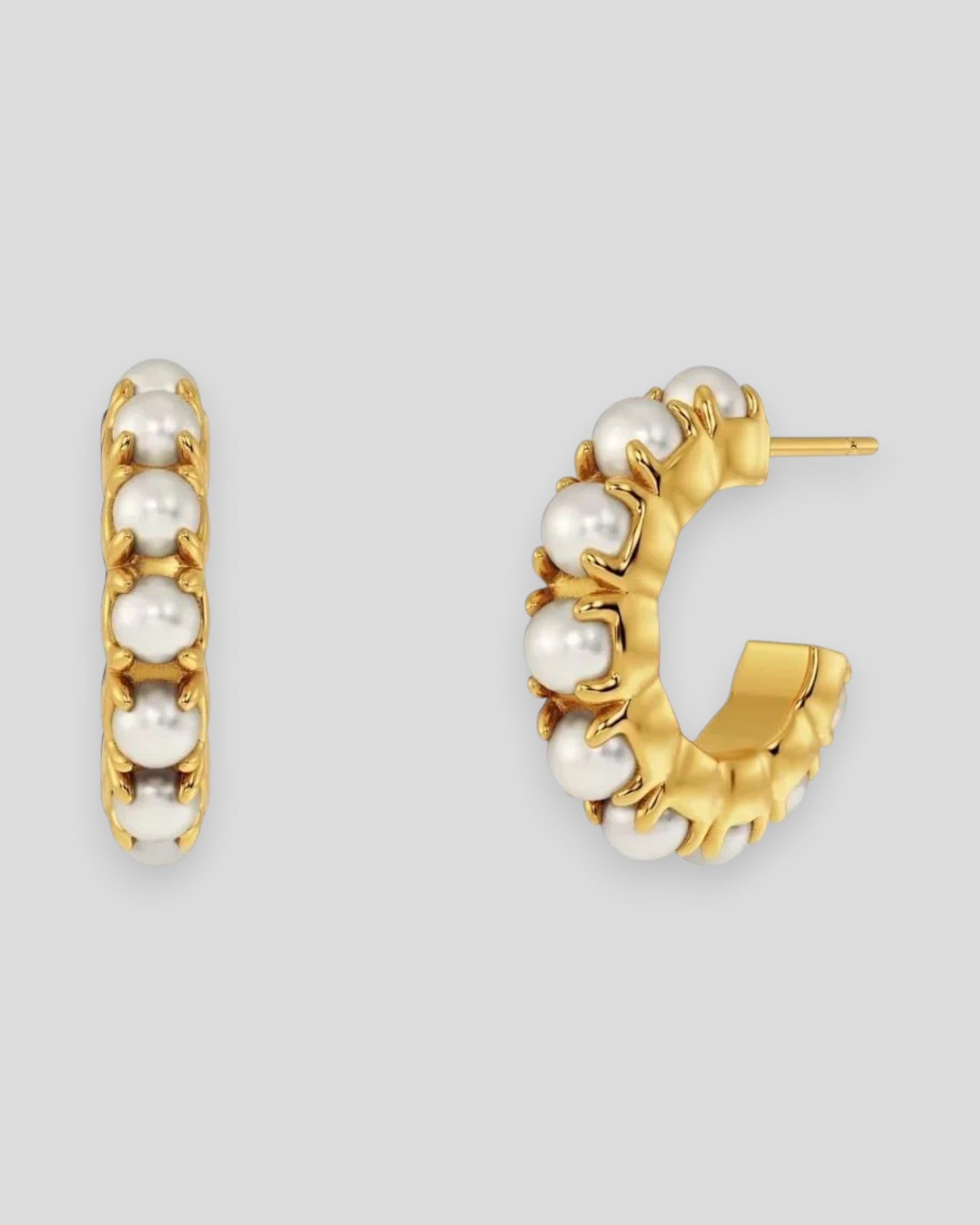 Små guldørehængere fra Edblad Dame Lilo Hoops Small til kvinder, elegante og stilfulde øreringe i guld.