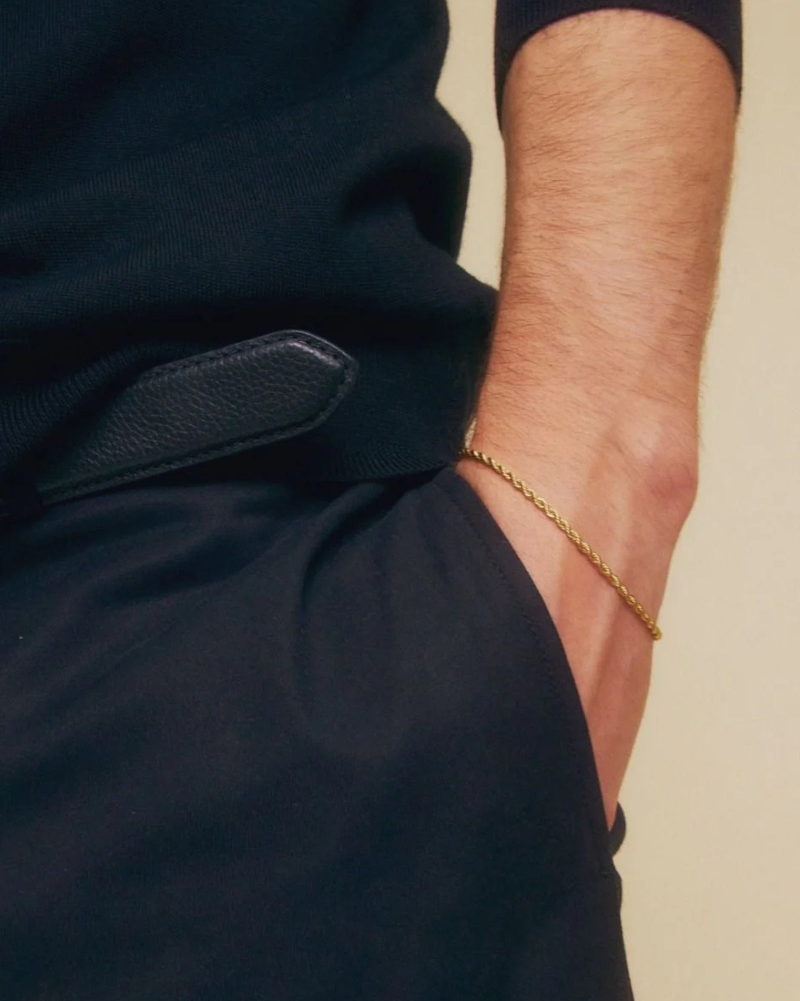 Gold men's Marvin bracelet by Edblad featuring sleek, minimalist design with a smooth finish and secure clasp.