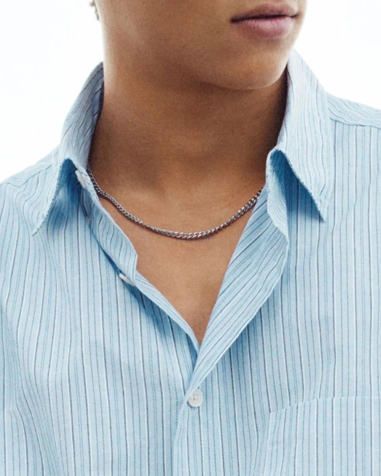 Men's steel Riley necklace by Edblad featuring a sleek, minimalist design with a polished finish for everyday wear.