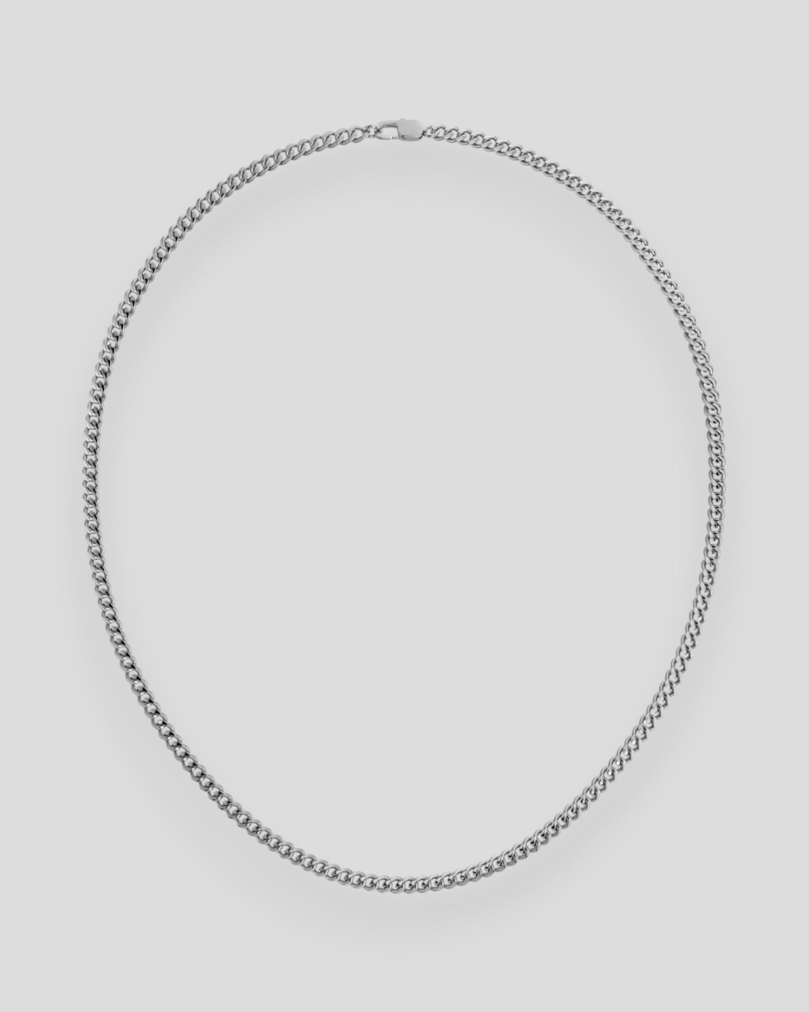 Men's steel Riley necklace by Edblad featuring a sleek, minimalist chain design on a neutral background.