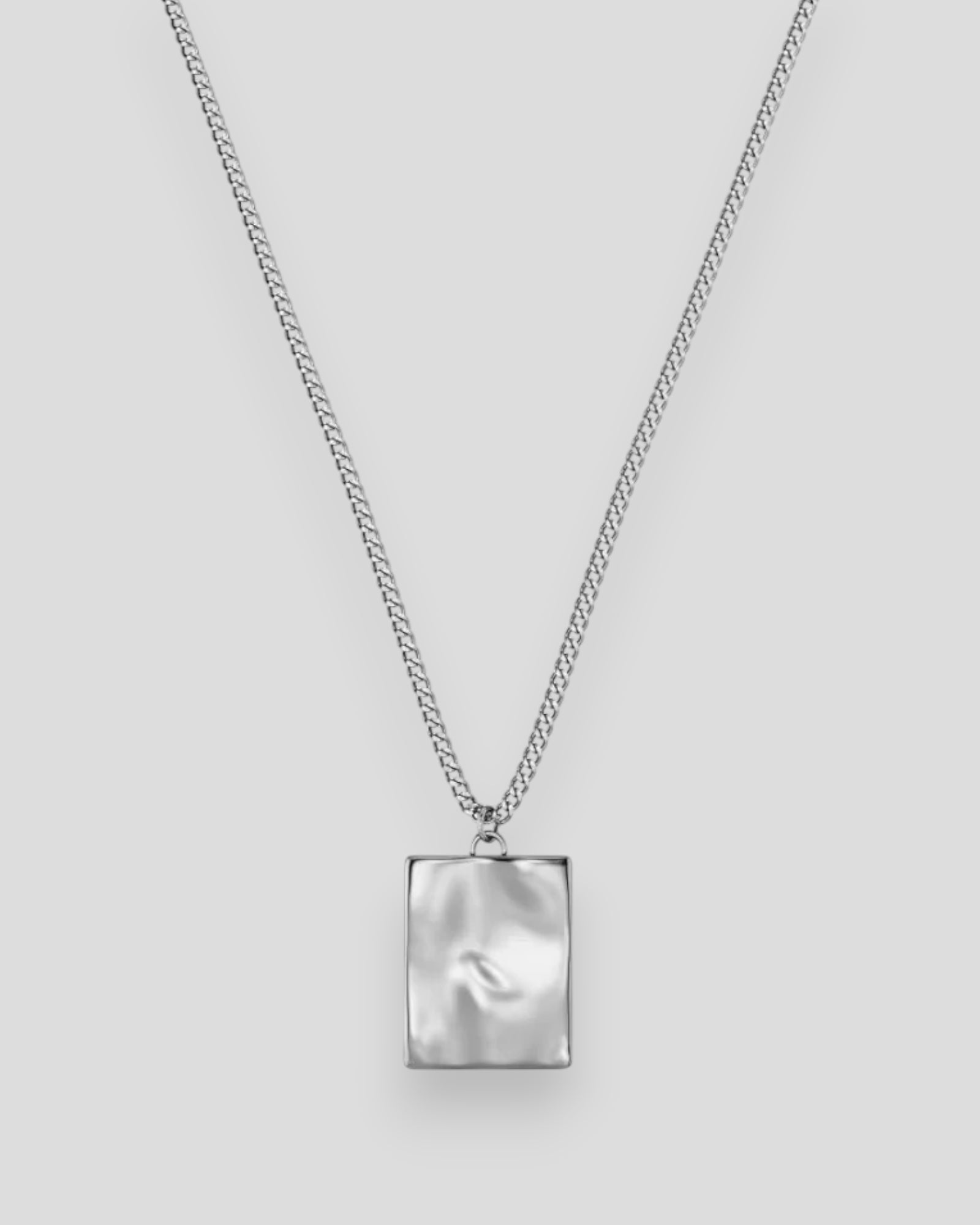 Steel men's River Necklace by Edblad featuring a sleek, modern design with a subtle chain link pattern.