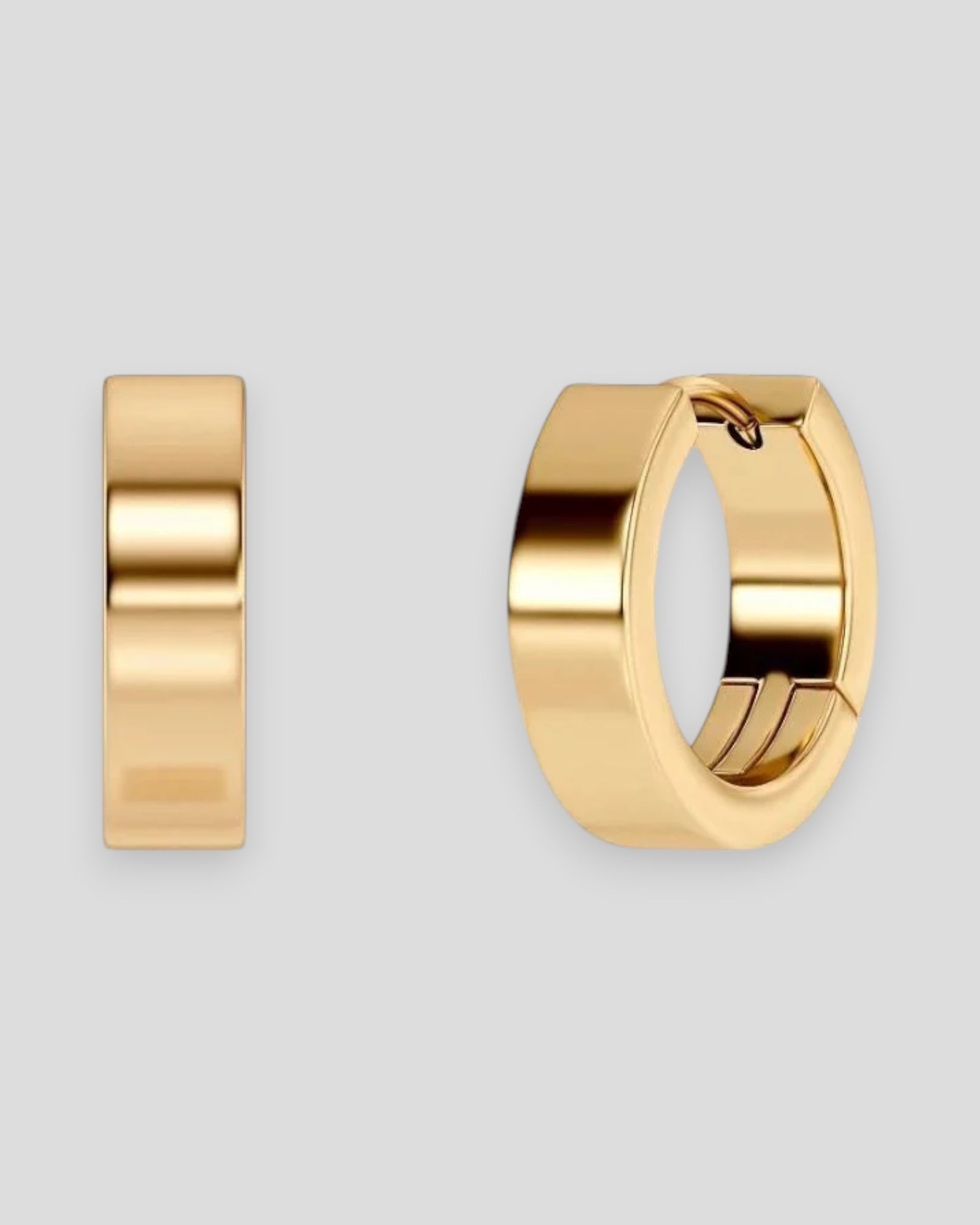 Gold Sasha Hoops men's earrings by Edblad, featuring sleek circular design and polished finish.