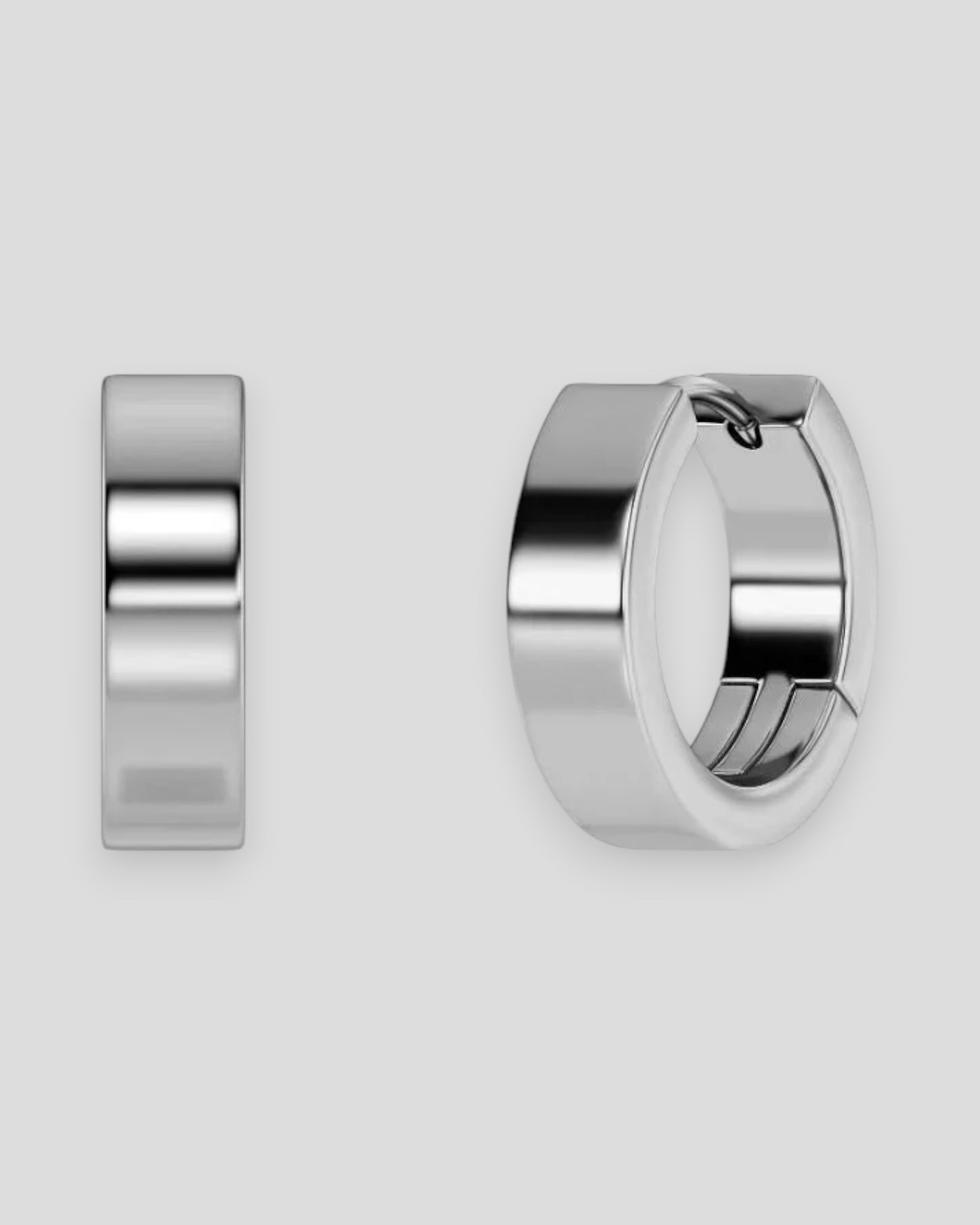 Steel men's Sasha Hoops earring by Edblad featuring sleek, minimalist hoop design for modern style.