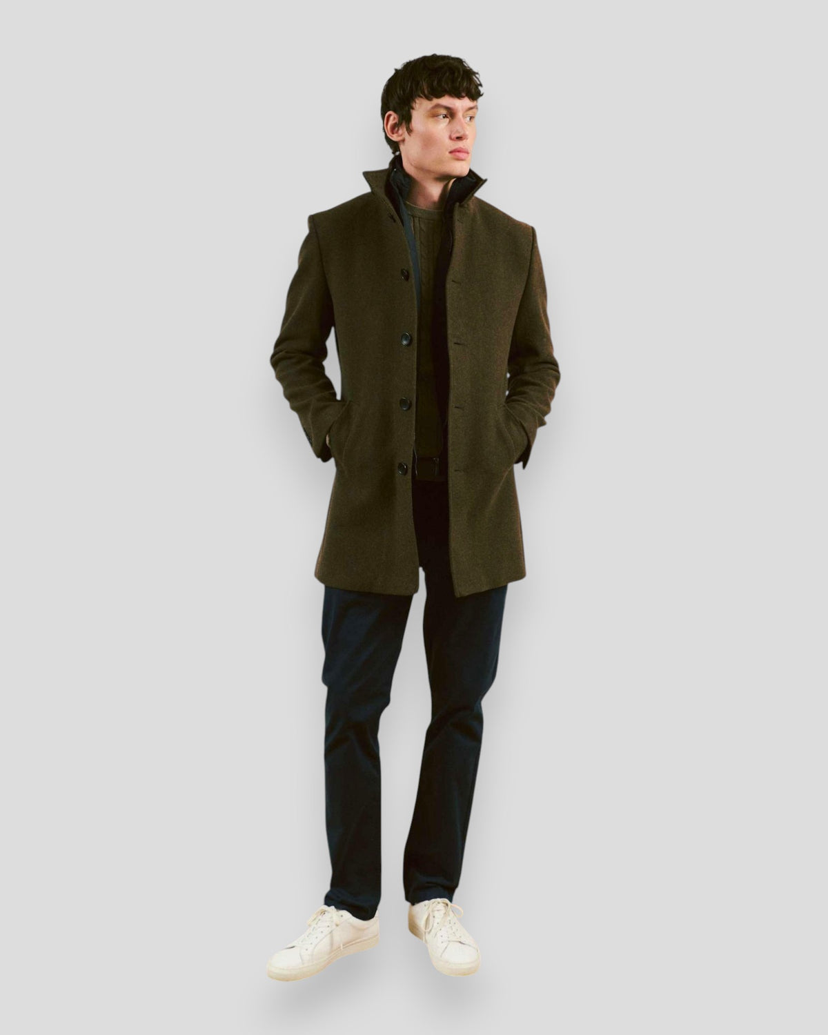 Ontario Slim Fit Coat - Brown