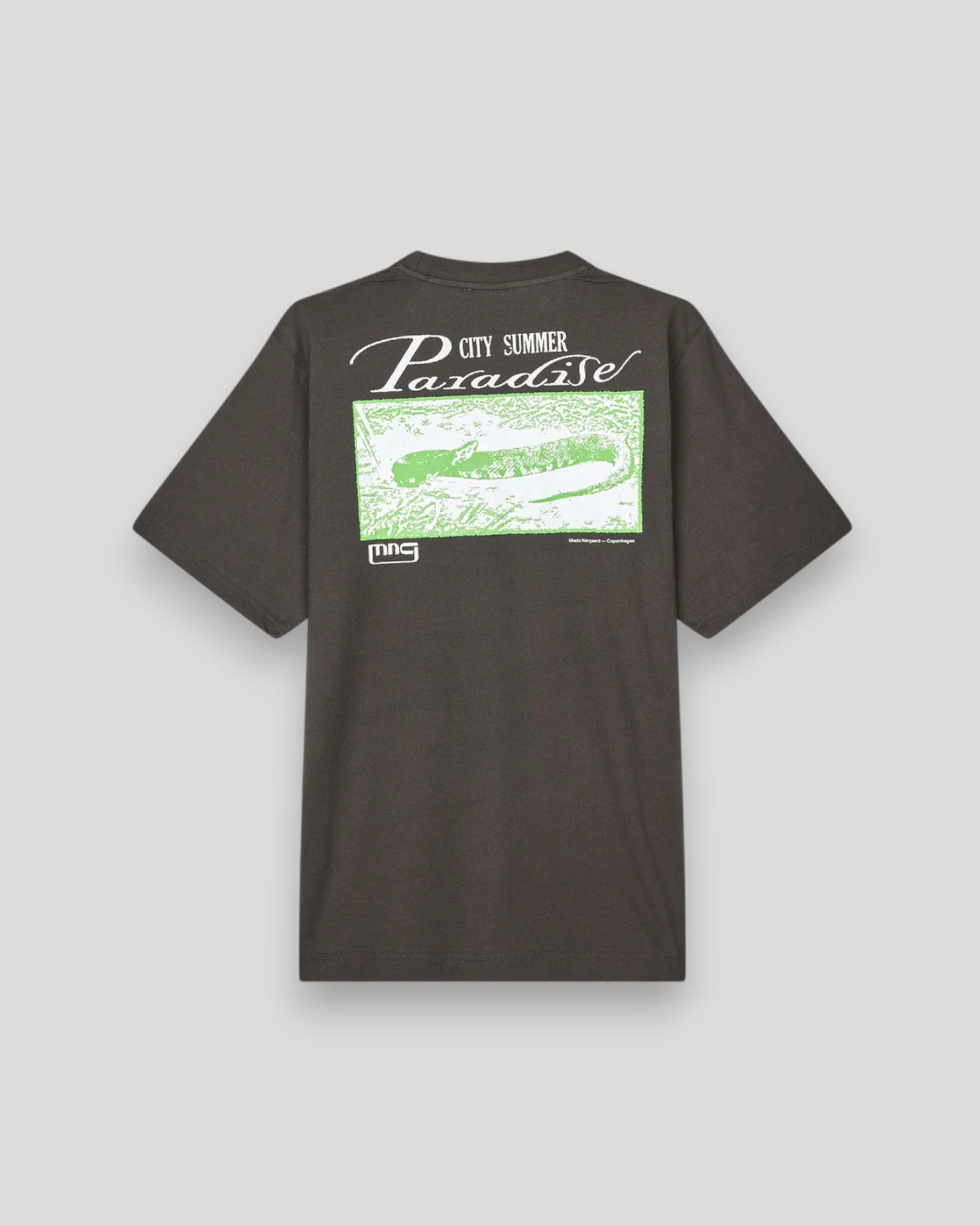 Cotton Jersey Frode Paradise Tee - Black Oyster