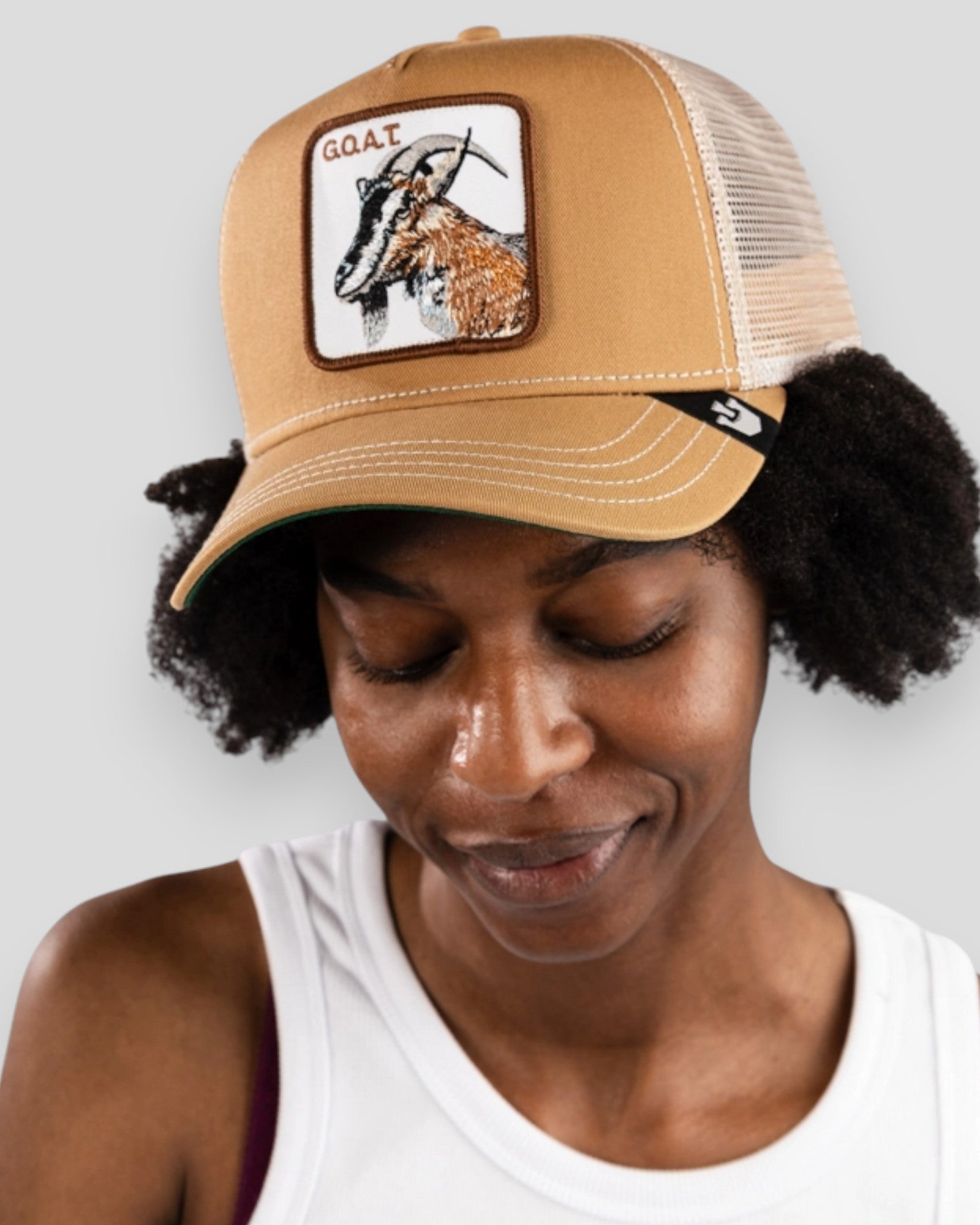 Goat Trucker Cap - Chalk/Heat