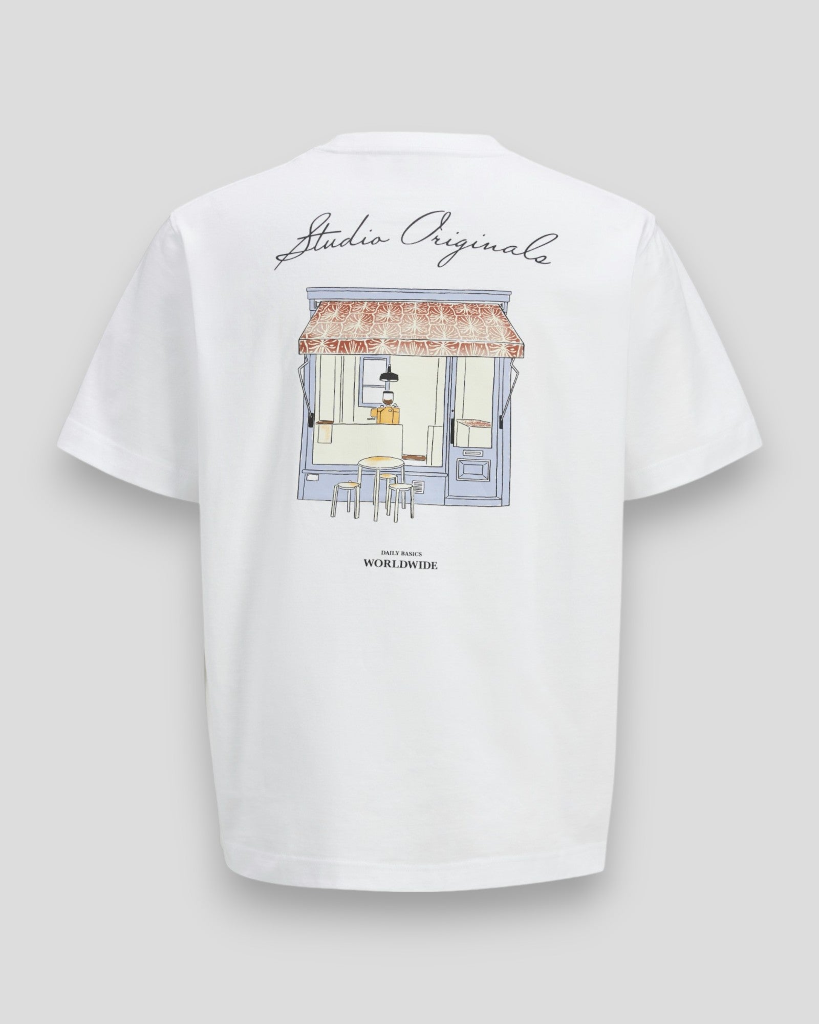 Slington Back Tee SS fra JACK & JONES i Bright White – blød, komfortabel og oversized t-shirt til et afslappet hverdagsoutfit.