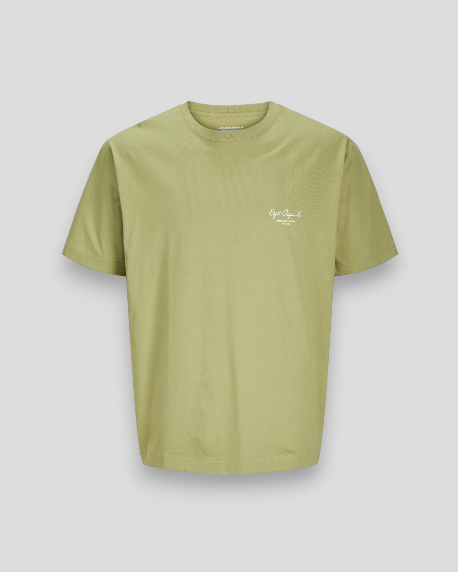 JACK & JONES Slington Back Tee SS Crew Neck i Cedar – stilren kortærmet t-shirt med afslappet pasform og moderne design.