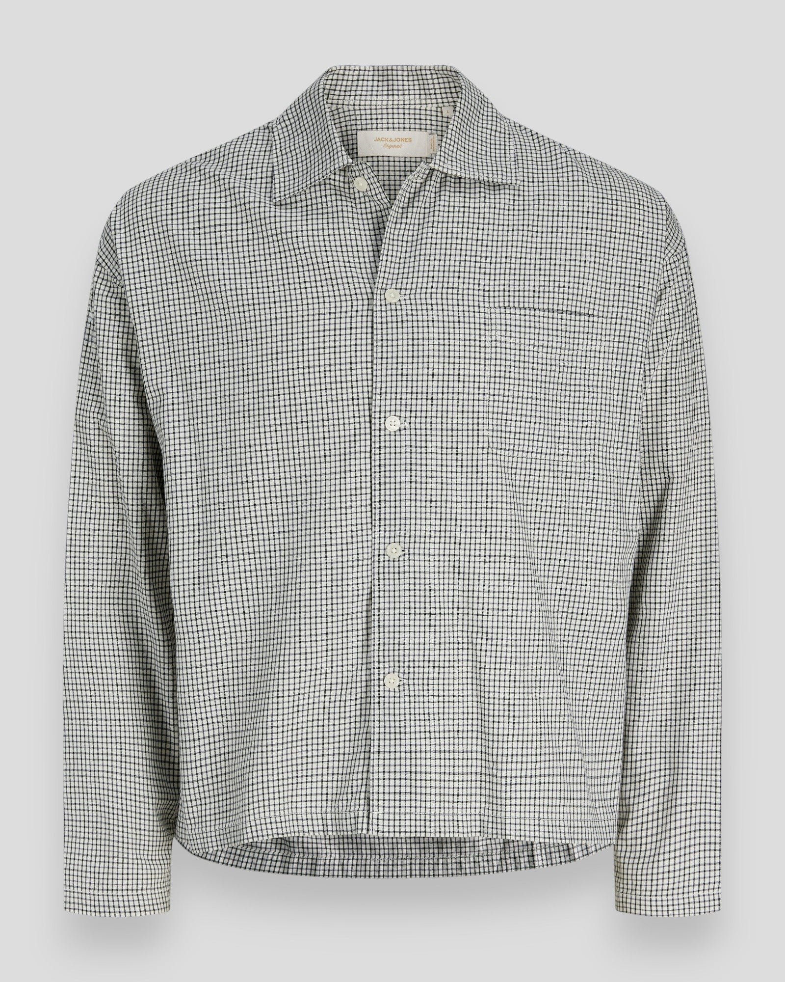 Austin Clean Check Shirt LS - Odyssey Gray Checks