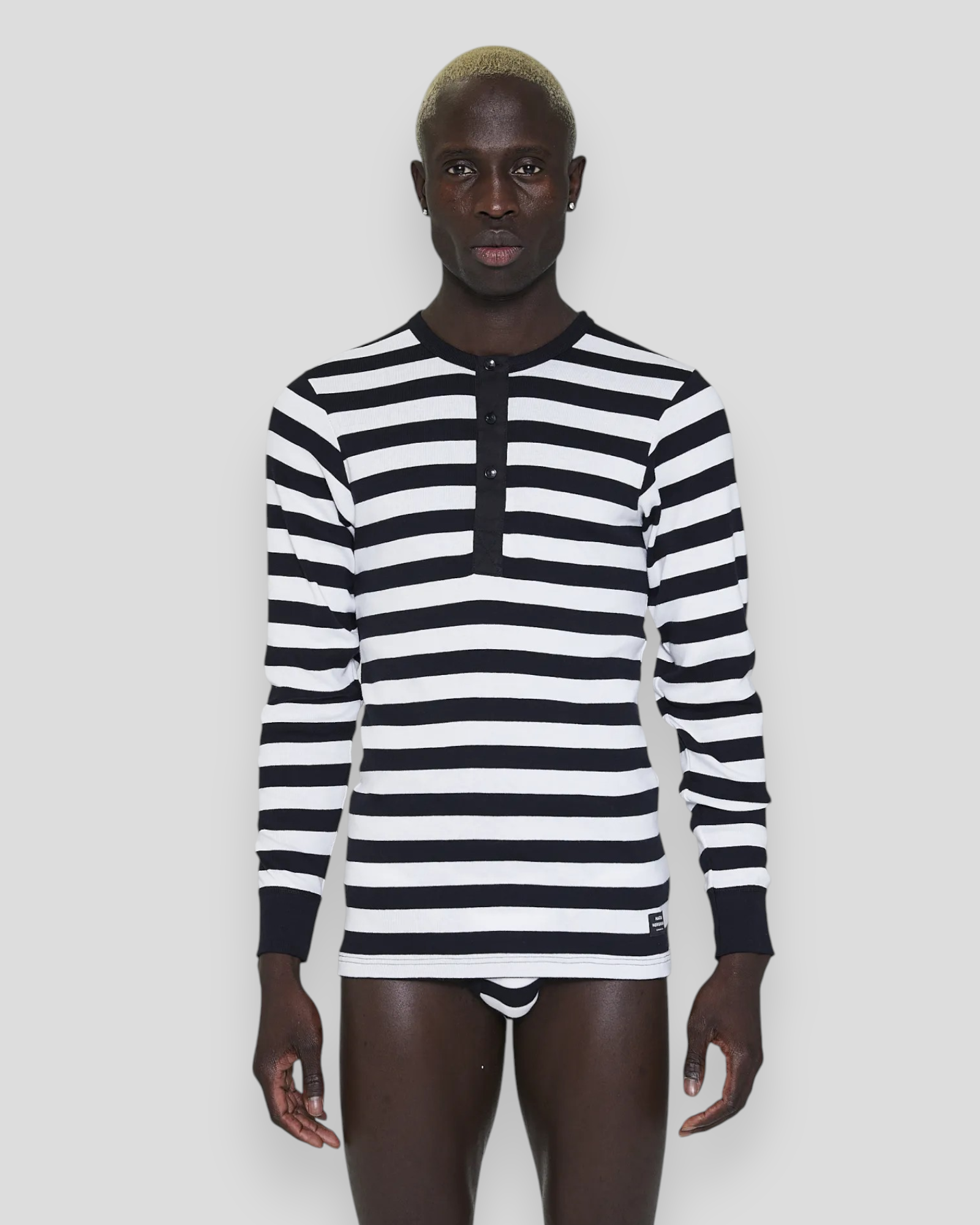 Mads Nørgaard x JBS Grandad - Black/White/Stripes